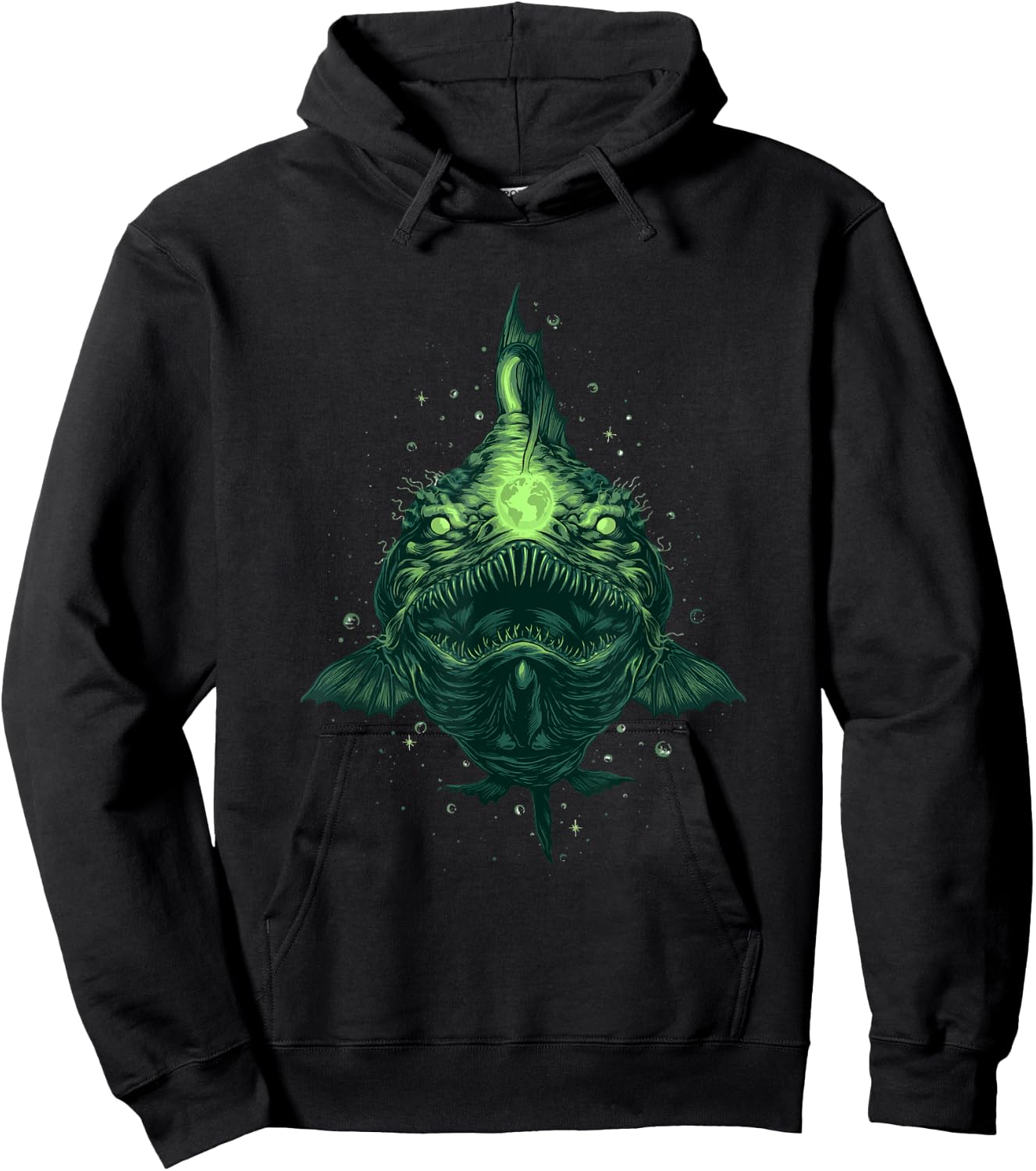 Anglerfish Earth Deep Sea Creature Angler Fish Sea Monster Hoodie - Hoodie | Black