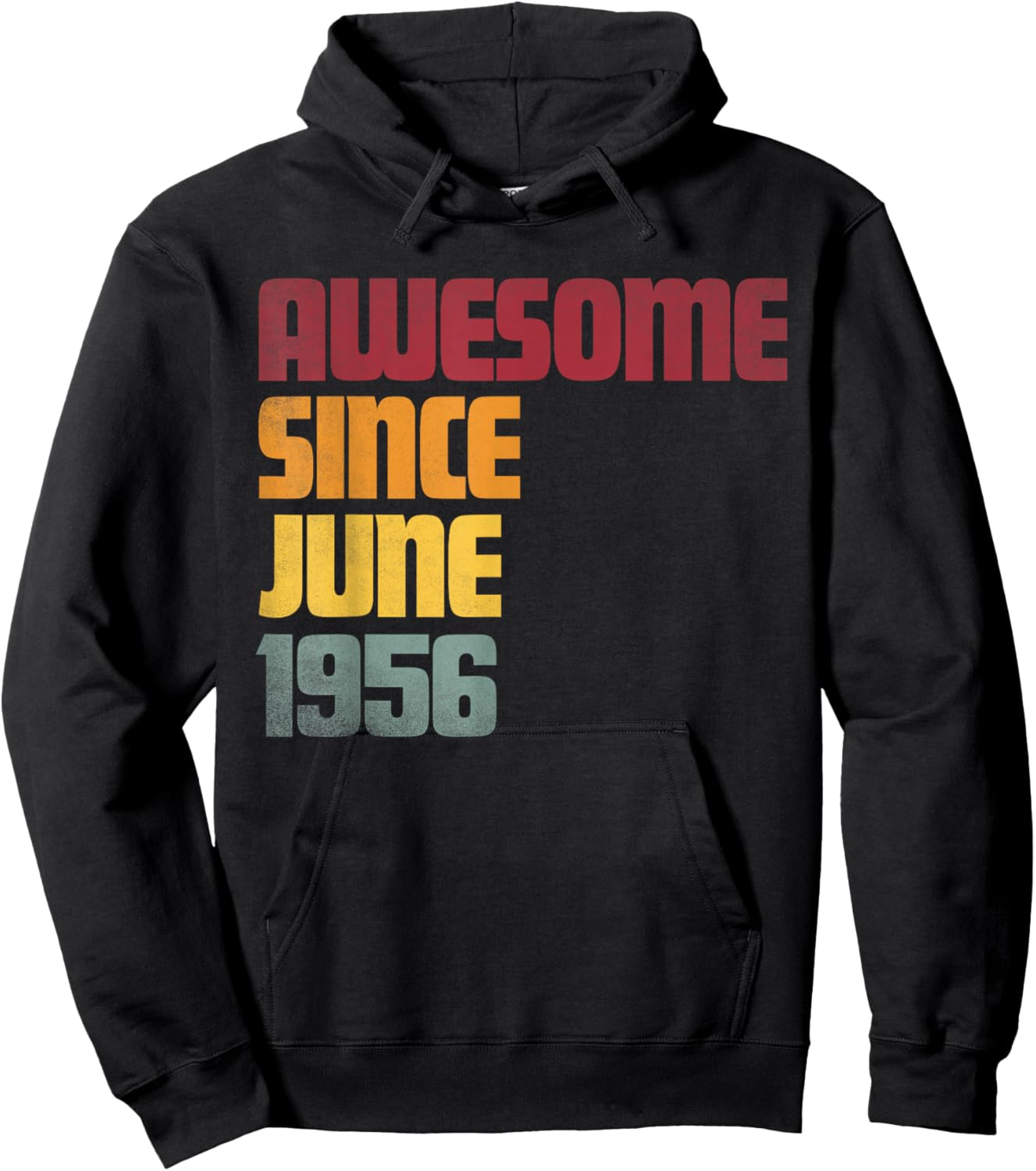 Awesome Since June 1956 70th Birthday - Vintage Hoodie - Hoodie | Black