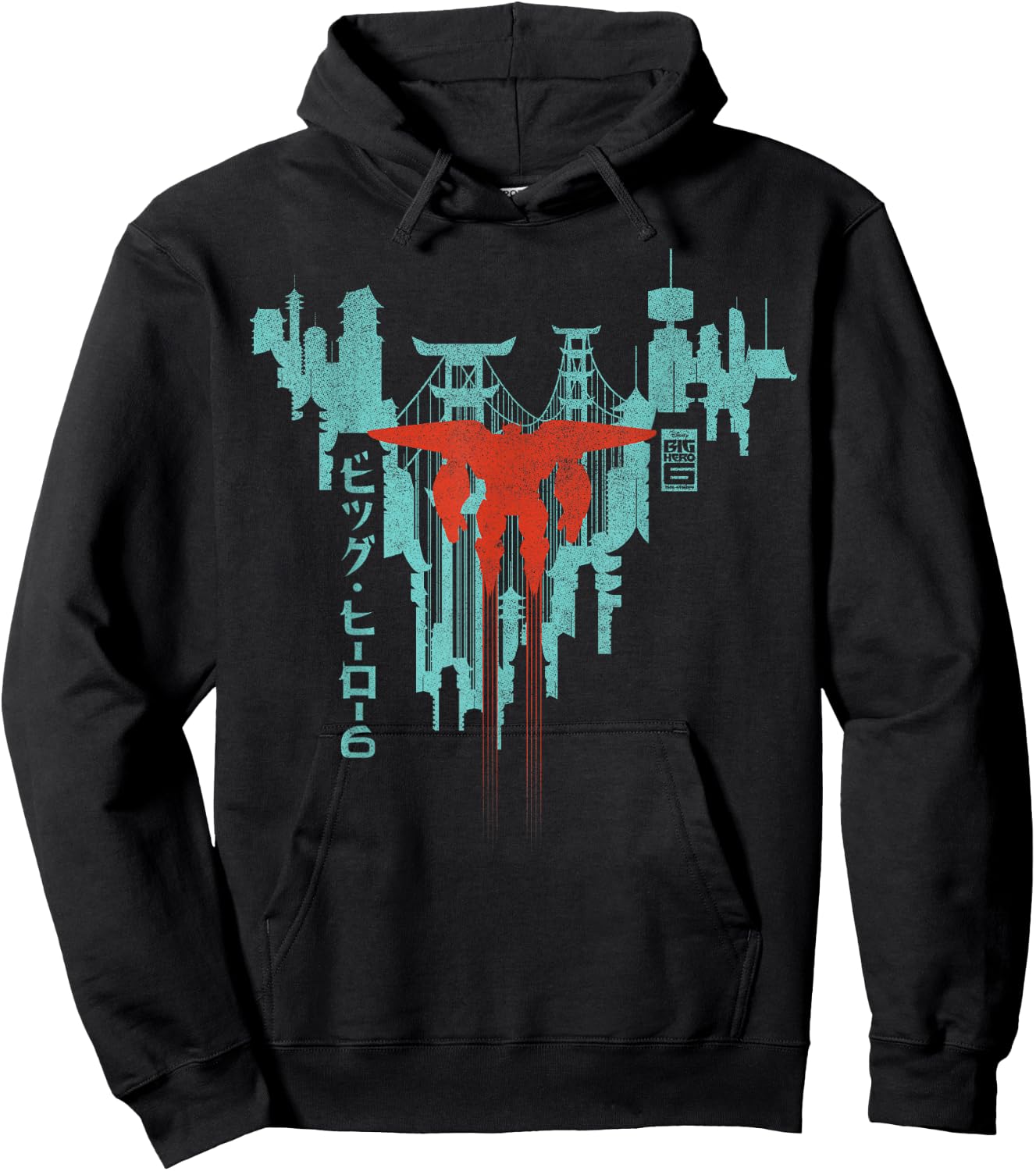 Disney Big Hero 6 TV Series Baymax Soaring Graphic Hoodie - Hoodie | Black