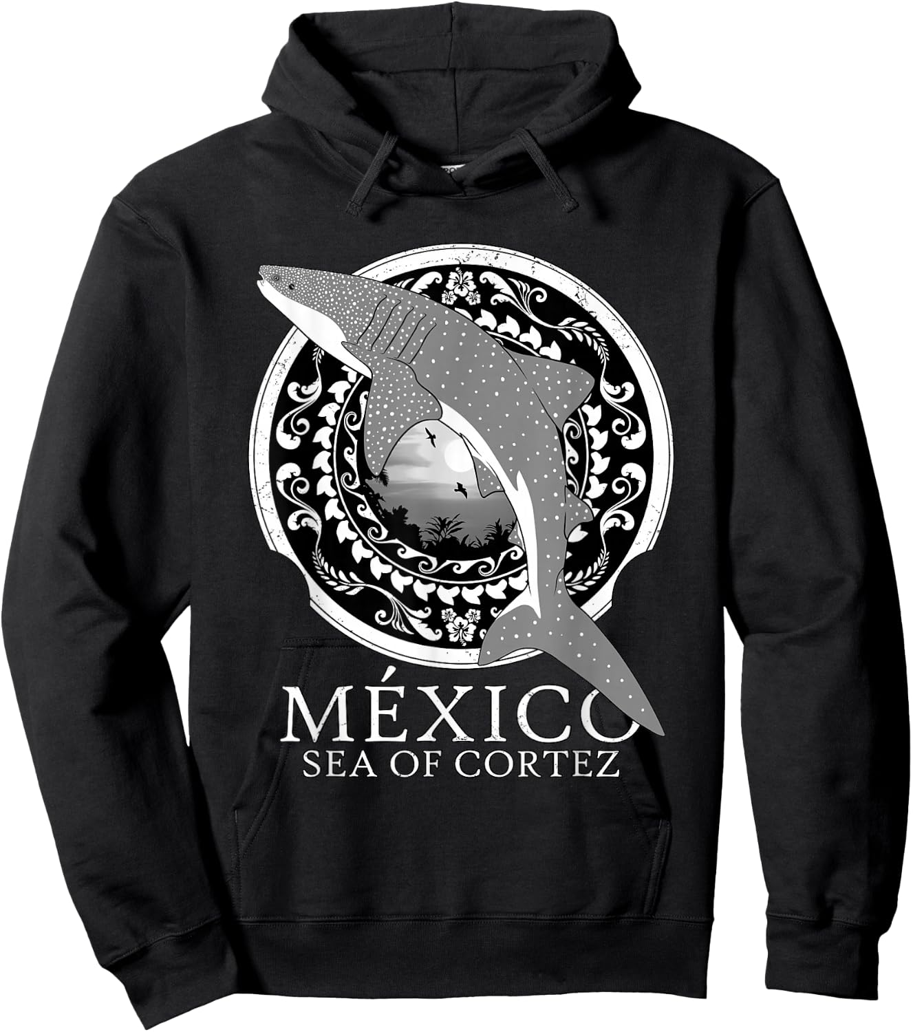 Whale Shark Sea of Cortez Mexico Hoodie - Hoodie | Black