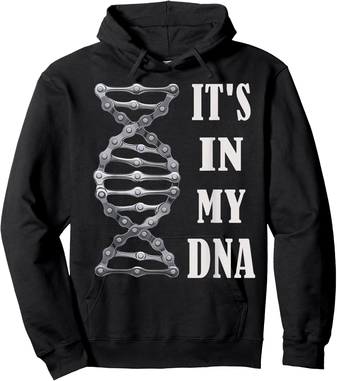 Funny DNA BMX Biking Sport Gifts for Bike Lovers -Adults Cycling-Themed Black Small Hoodie - Hoodie | Black