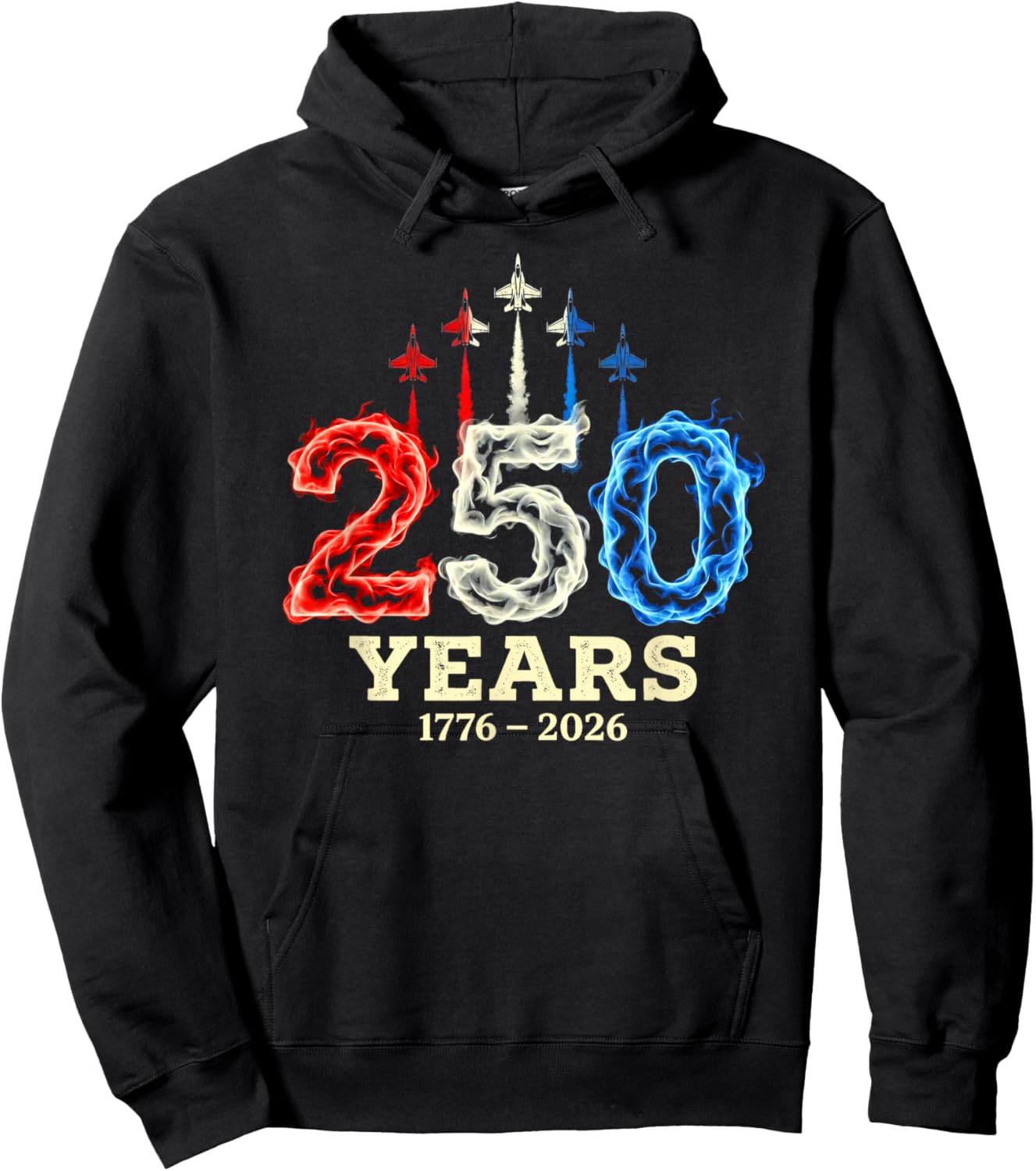 250 Years of Independence 250th Anniversary July 4th Hoodie - Hoodie | Black