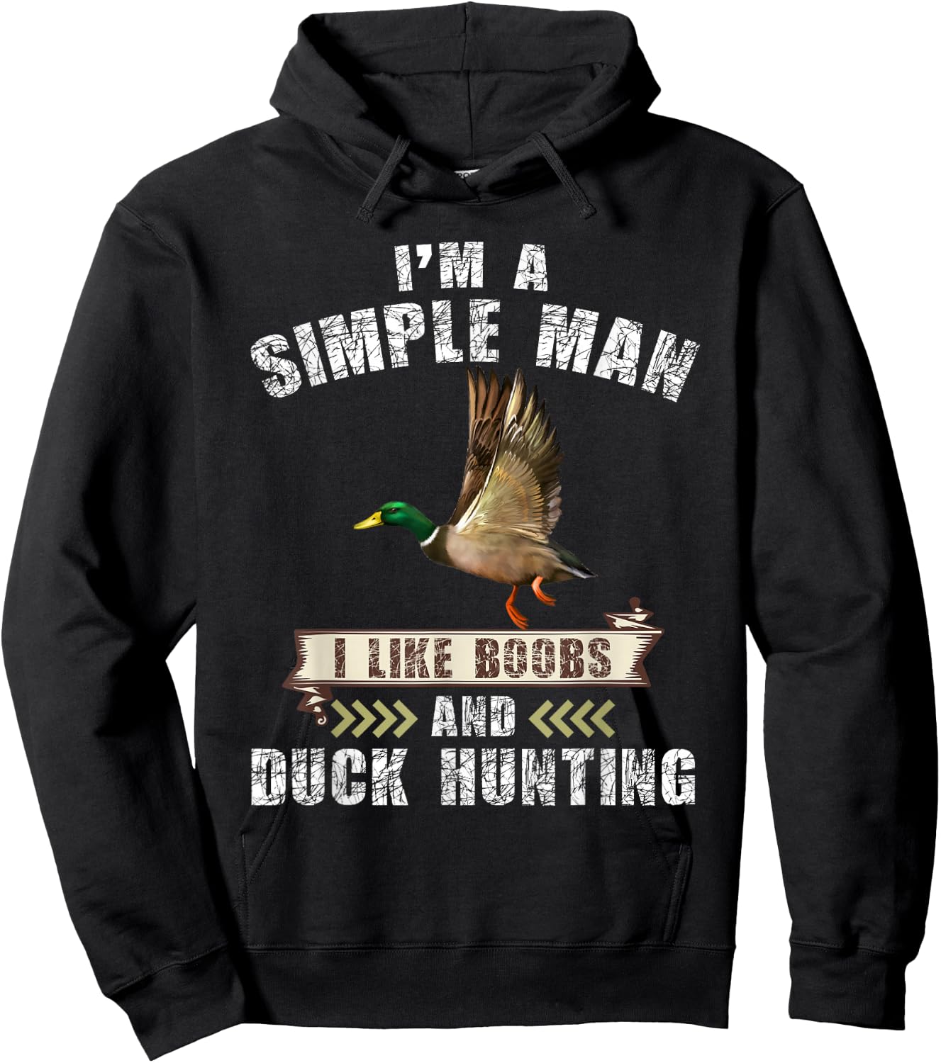 I'm a simple i like boobs and duck hunting Hoodie - Hoodie | Black