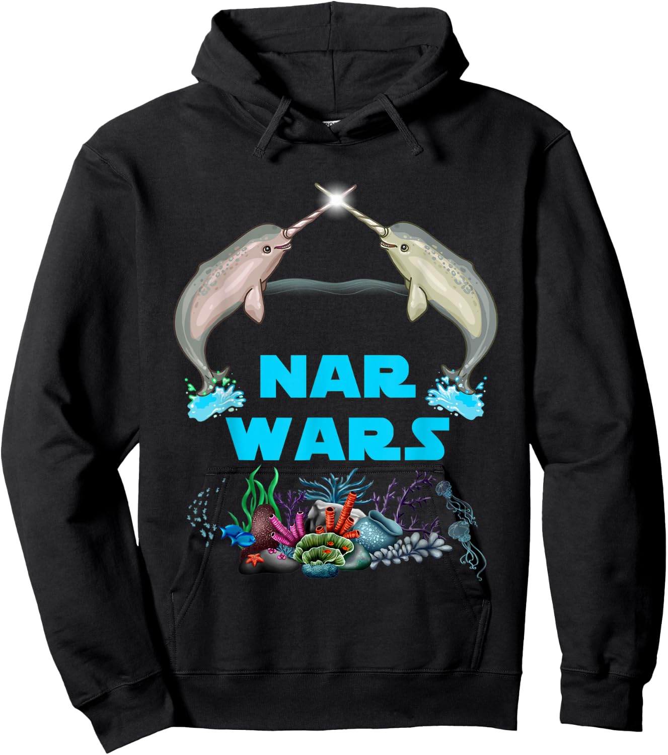 Narwhal Shirt Nar Wars Under The Sea Hoodie - Hoodie | Black