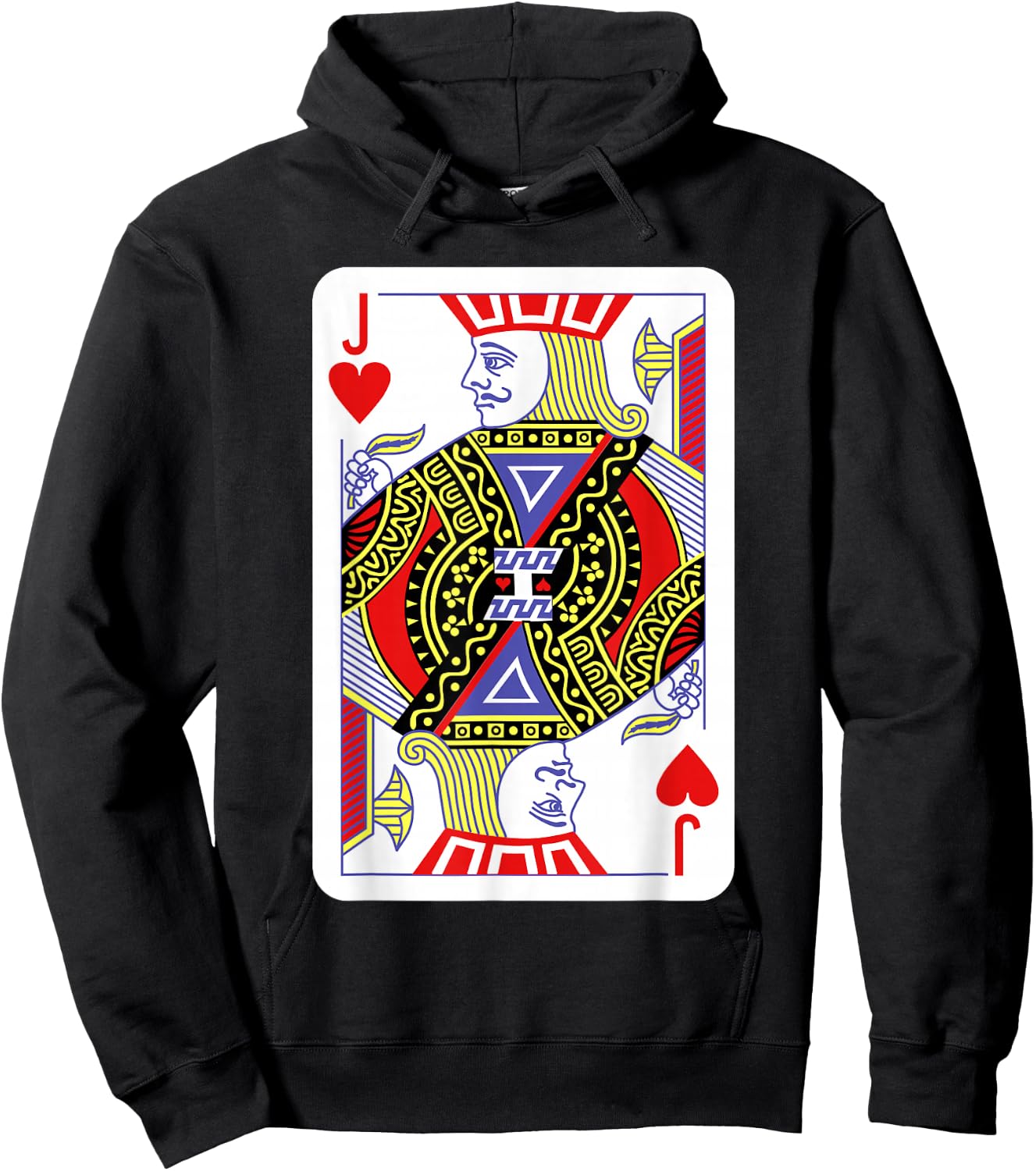 Jack of Hearts Playing Cards Halloween Costume Casino Easy Hoodie - Hoodie | Black