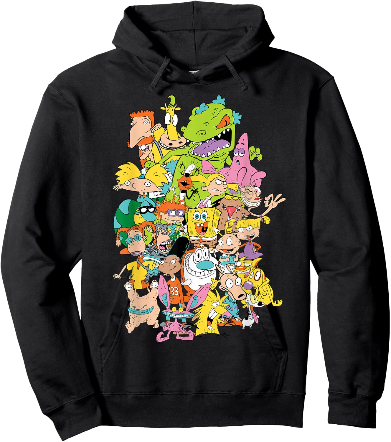 Nickelodeon Complete Nick 90s Throwback Character Hoodie - Hoodie | Black