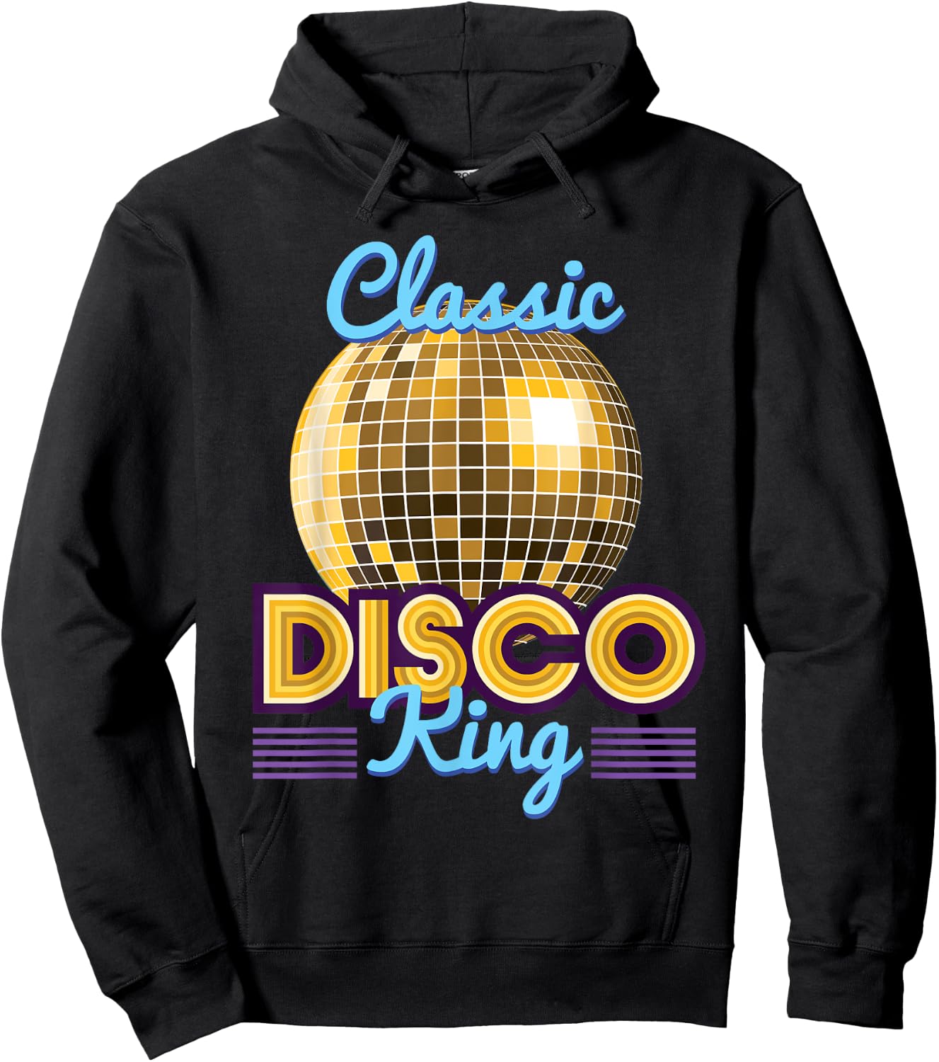 Classic Disco King Retro 70's Dance Party Costume Hoodie - Hoodie | Black