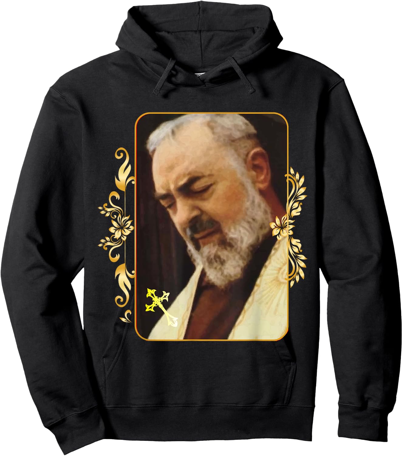 Religious Catholic St Padre Pio Of Pietrelcina Hoodie - Hoodie | Black