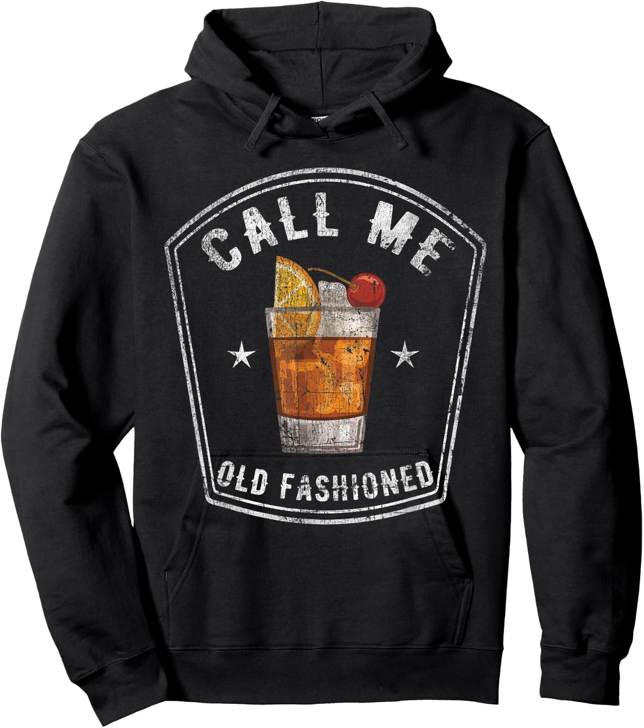 Vintage Call Me Old Fashioned Whiskey Funny T Shirt Hoodie - Hoodie | Black