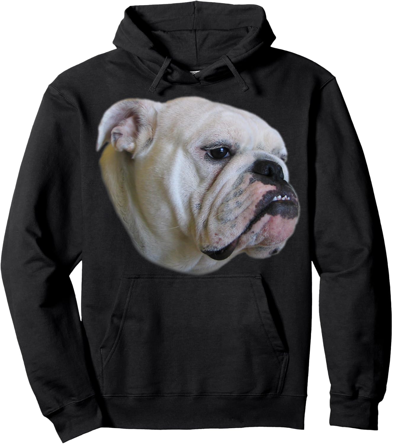 Bulldog Face Hoodie - Hoodie | Black