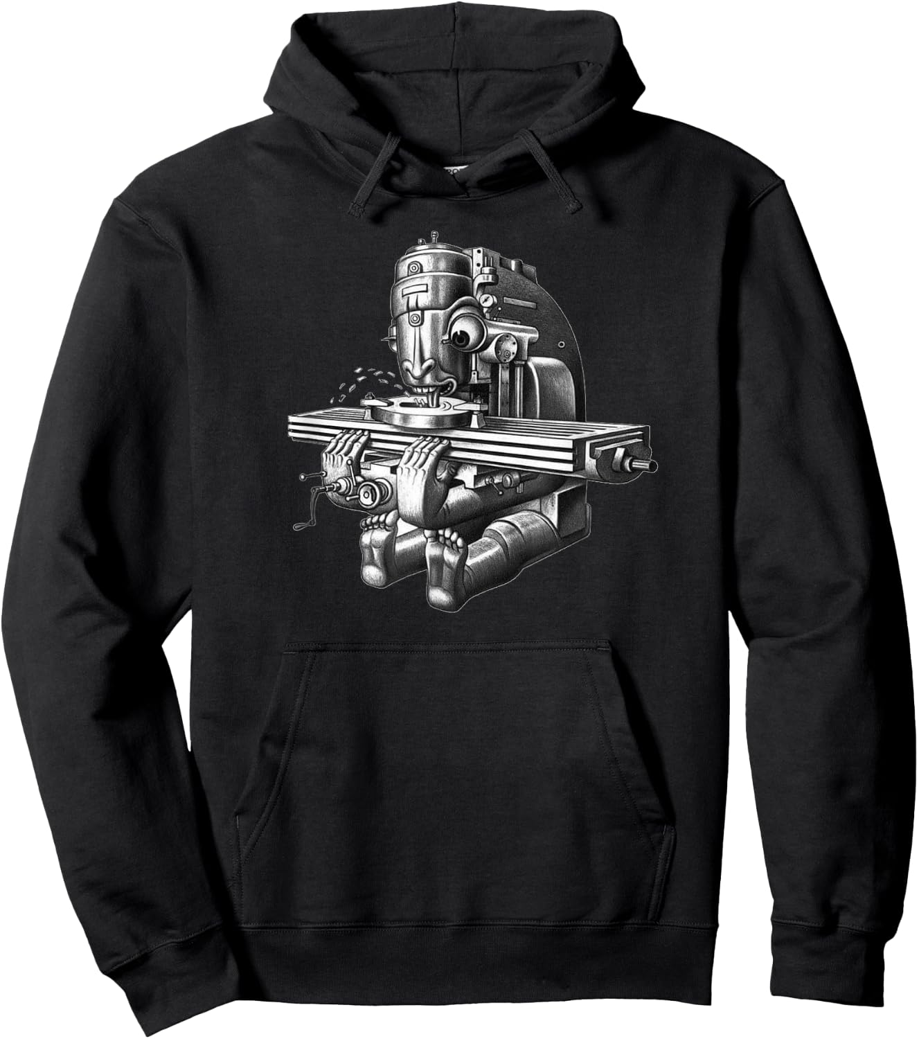 Bridgeport Mill eating Steel Hoodie - Hoodie | Black