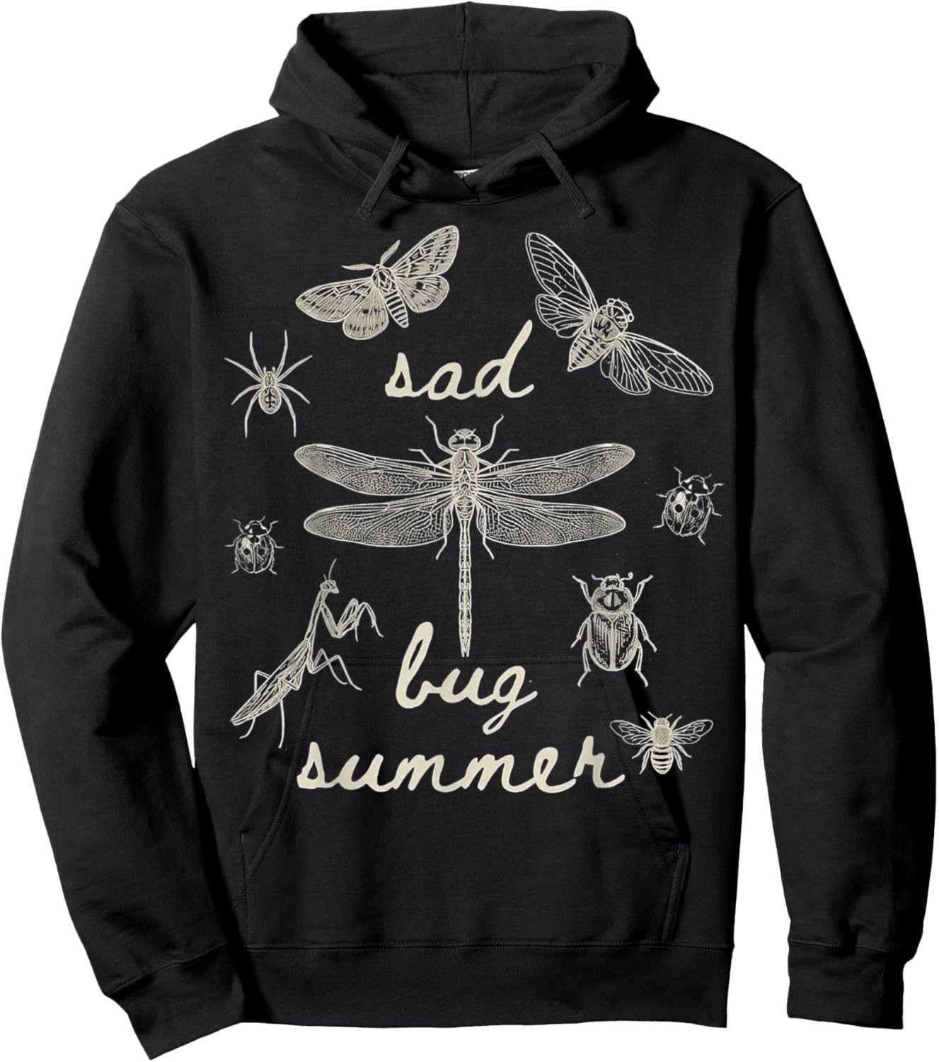 Sad Bug Summer Insects Lover Hoodie - Hoodie | Black