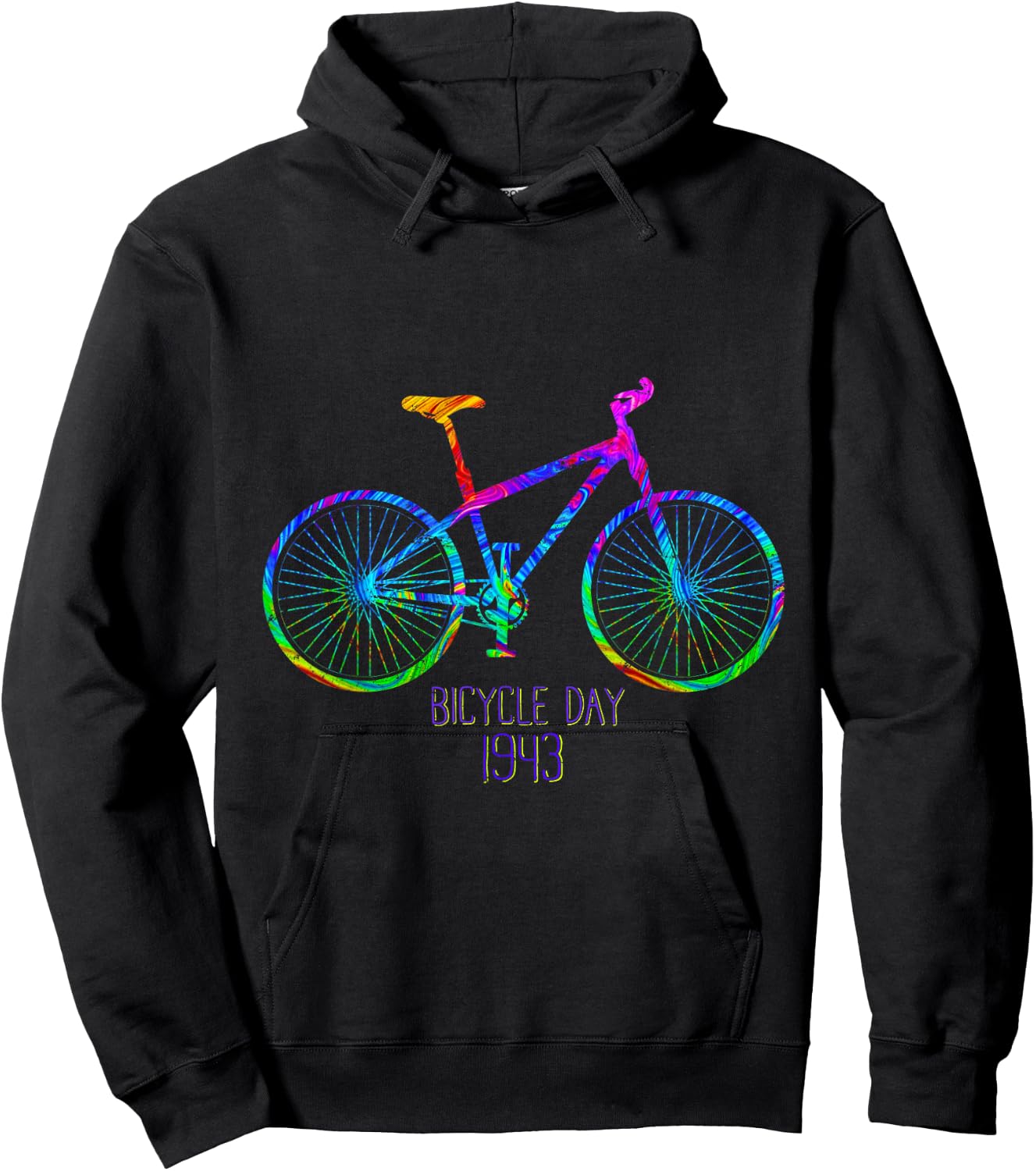 Bicycle Day 1943 Acid Creator | LSD Trippy Bike Gift Hoodie - Hoodie | Black