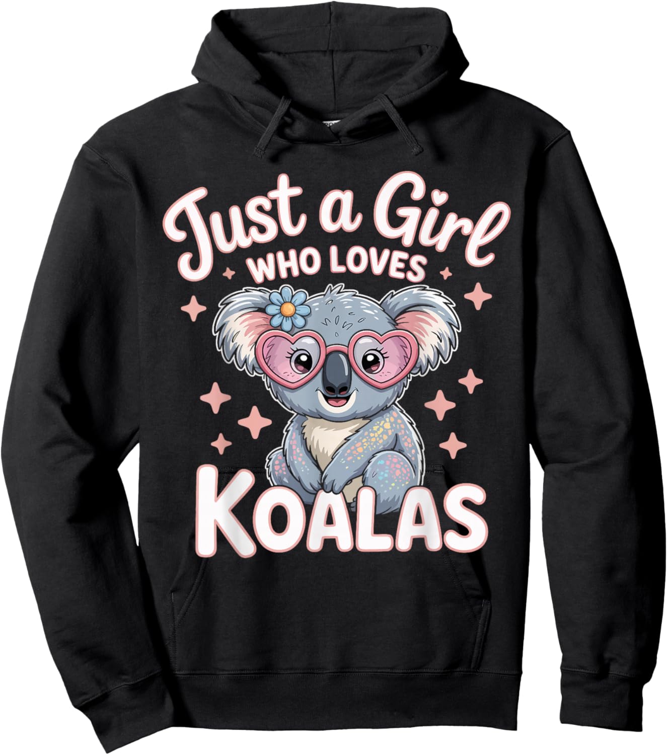 Just a Girl Who Loves Cute Koalas Gifts Girls Kids Hoodie - Hoodie | Black