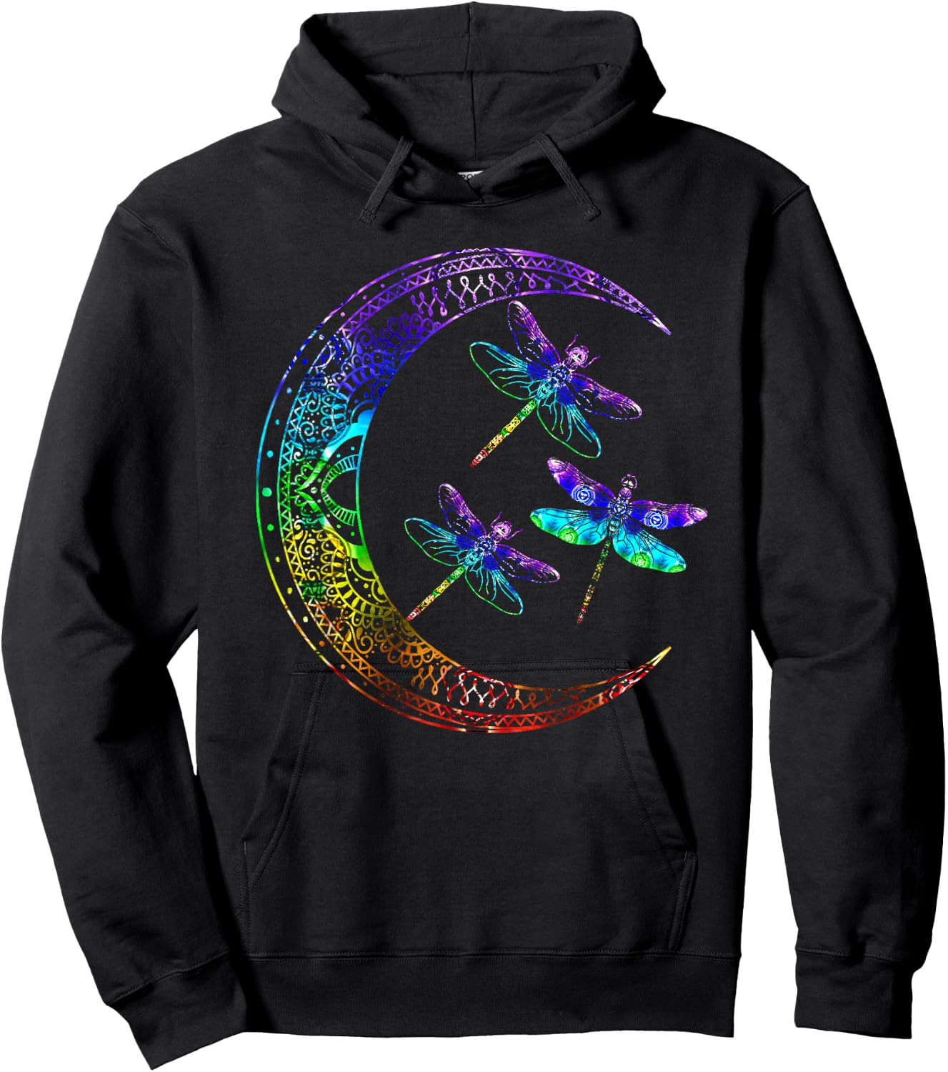 Mandala Dragonfly Chakra Dragonflies Hoodie - Hoodie | Black