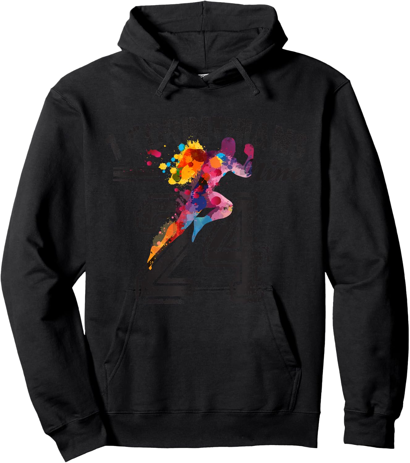 1 x Corinthians 9:24 Christian Runner Hoodie - Hoodie | Black