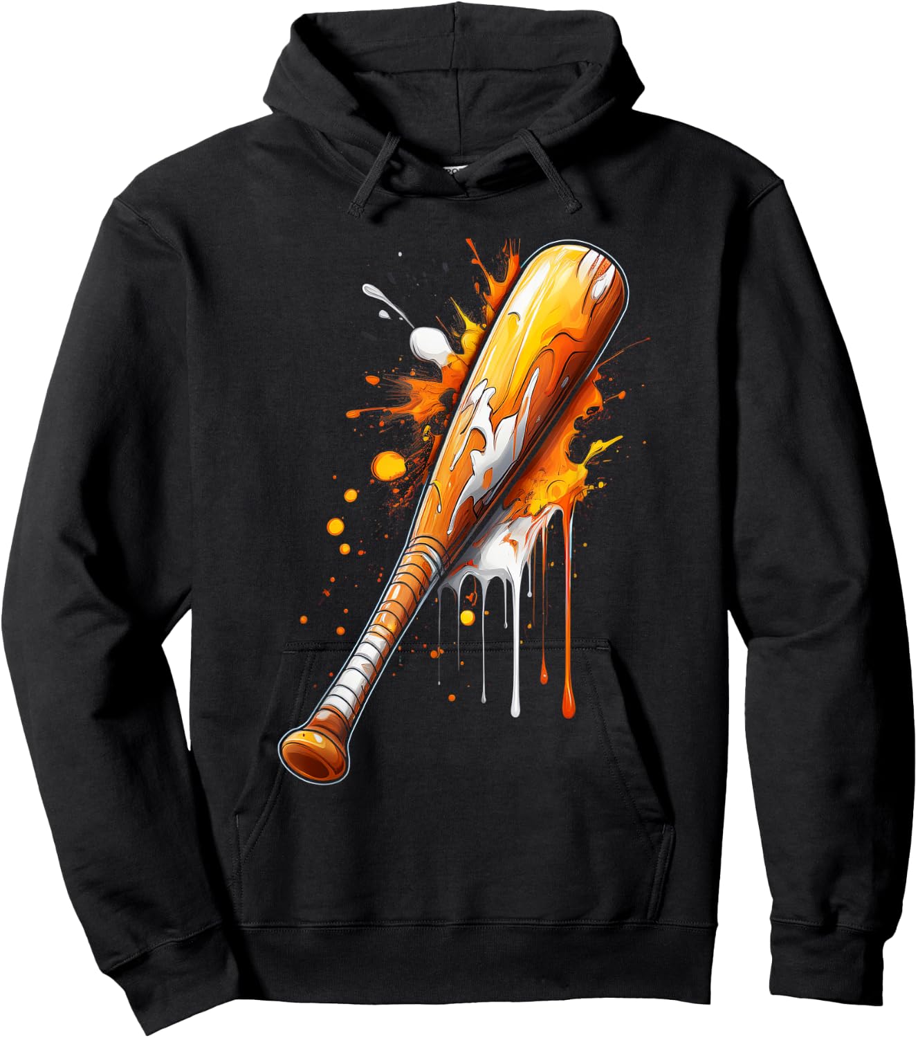 Boys Baseball, Baseball Drip For Boys Baseball Bat Dripping Hoodie - Hoodie | Black