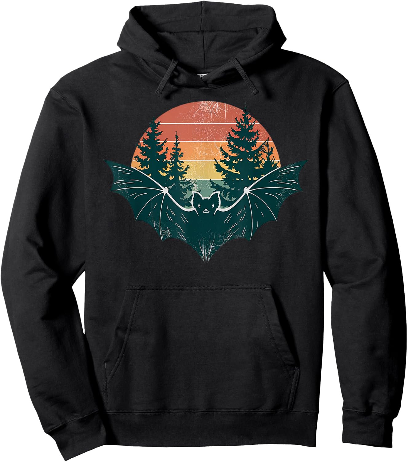 Bat Hunting Hiking Outdoor Camping Forest Men Women Bat Hoodie - Hoodie | Black