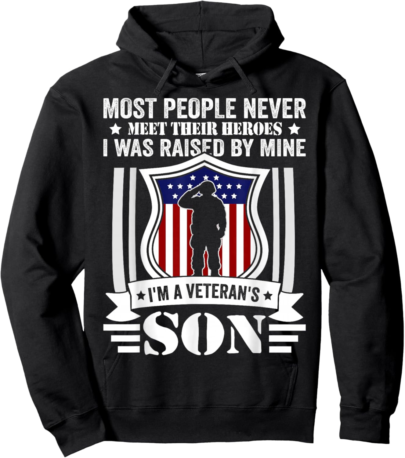 Most People Never Meet Their Heroes I was Raised by Mine I'm Hoodie - Hoodie | Black