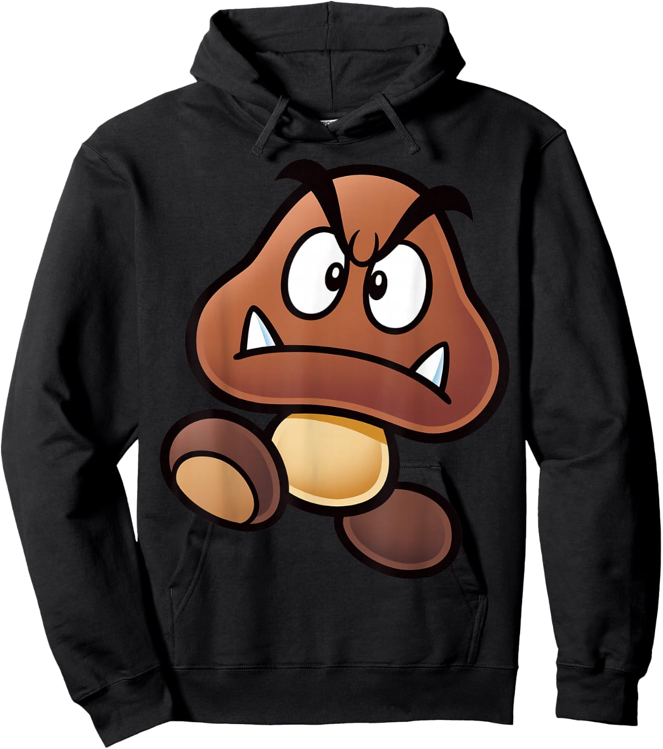 Super Mario Goomba Big Face Hoodie - Hoodie | Black