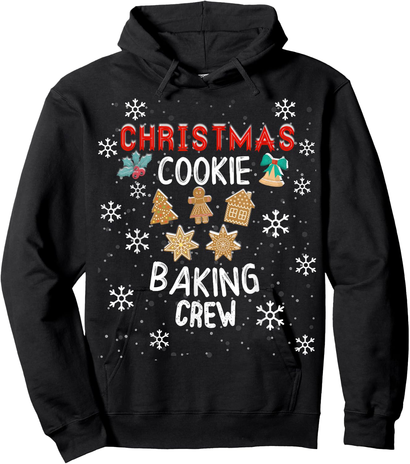 Christmas Cookie Baking Crew Holiday Kitchen Team Hoodie - Hoodie | Black