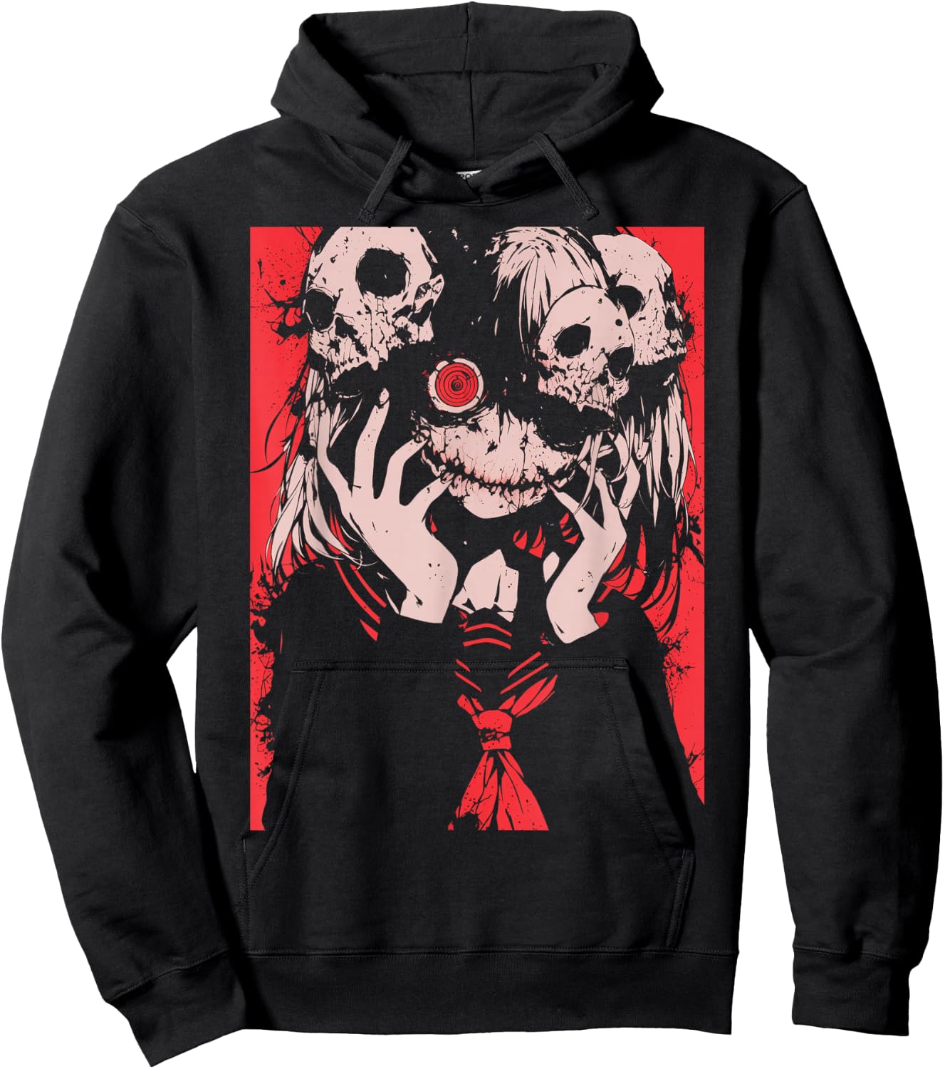 Horror Anime Manga | Japan Japanese Creepy Kawaii Goth Hoodie - Hoodie | Black