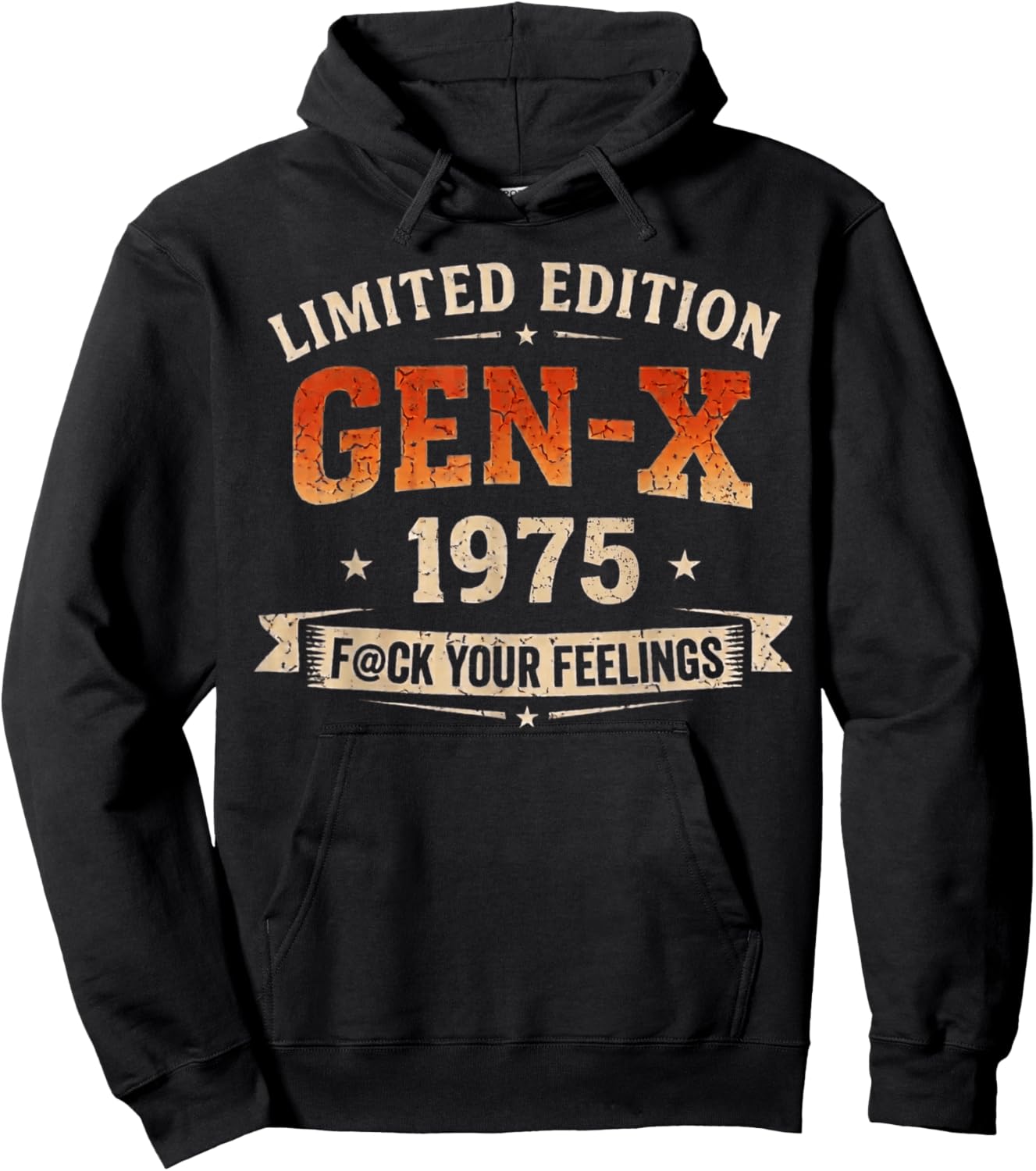 Gen X 1975 Limited Edition Mom Dad Retro Birthday Humor Hoodie - Hoodie | Black