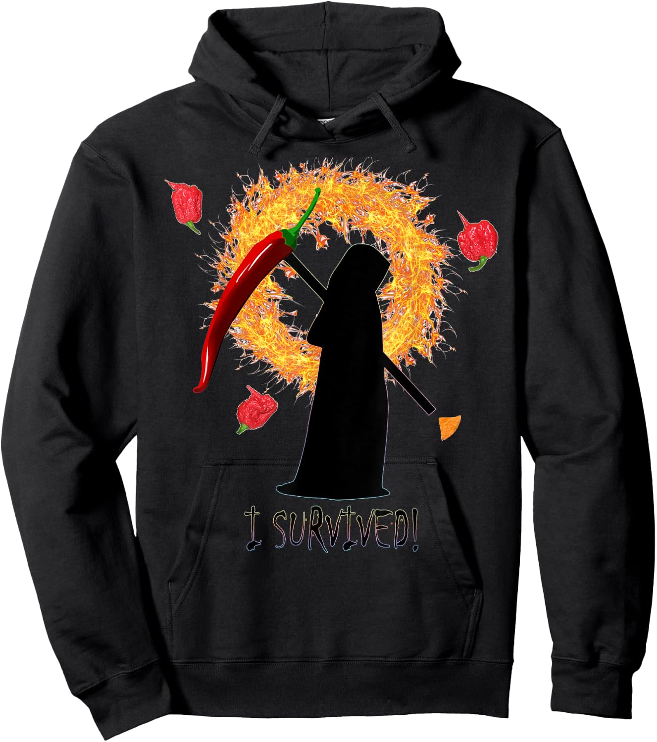 Reaper Paqui Challenge I Survived Hoodie - Hoodie | Black