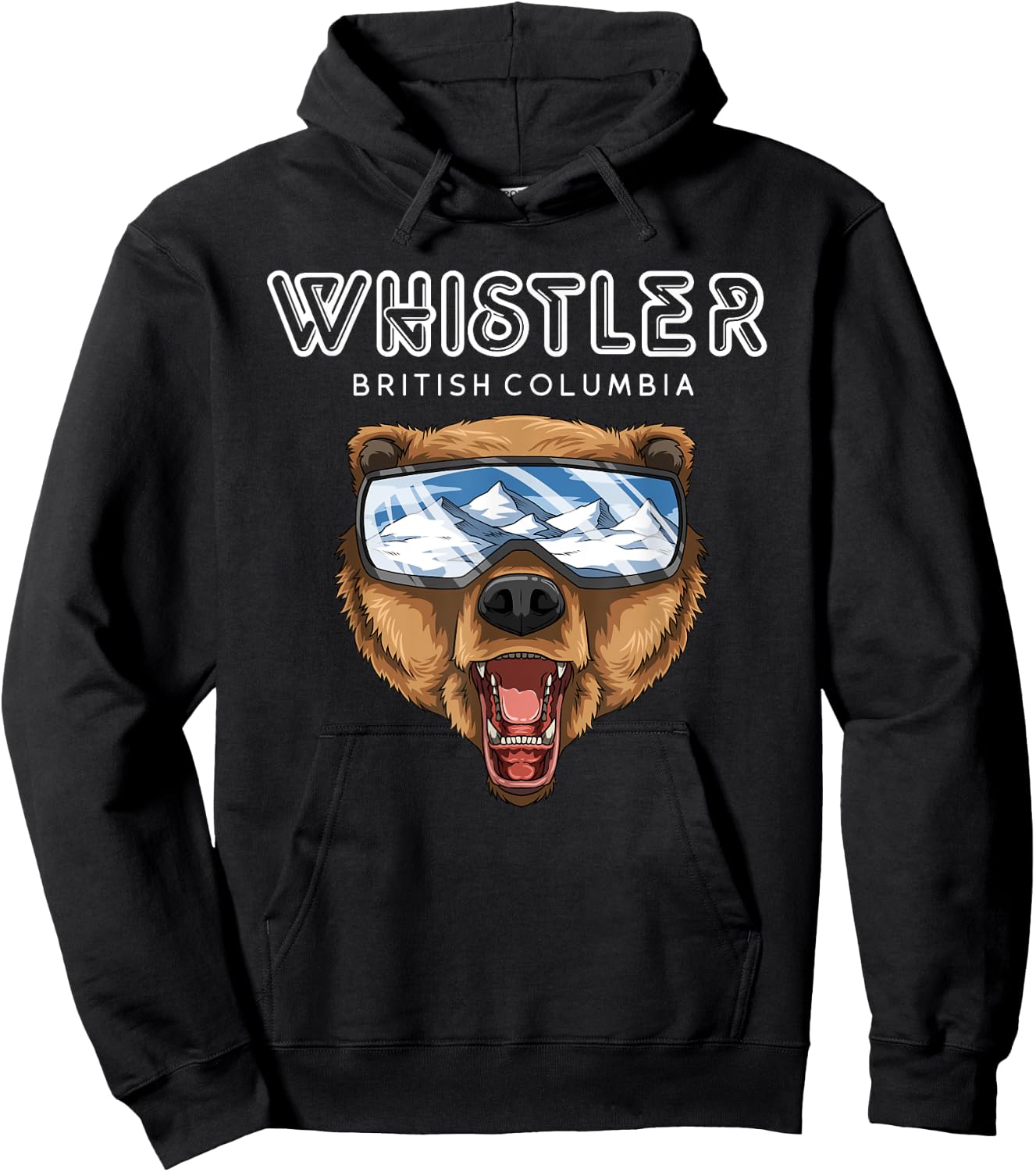 Whistler British Columbia - USA Grizzly Ski Resort 80s Gift Hoodie - Hoodie | Black