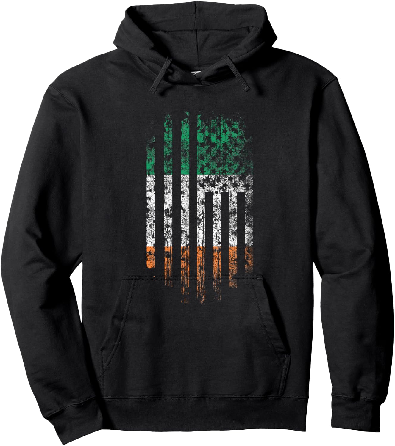 Irish American Flag - Ireland Saint Patrick's Day Hoodie - Hoodie | Black