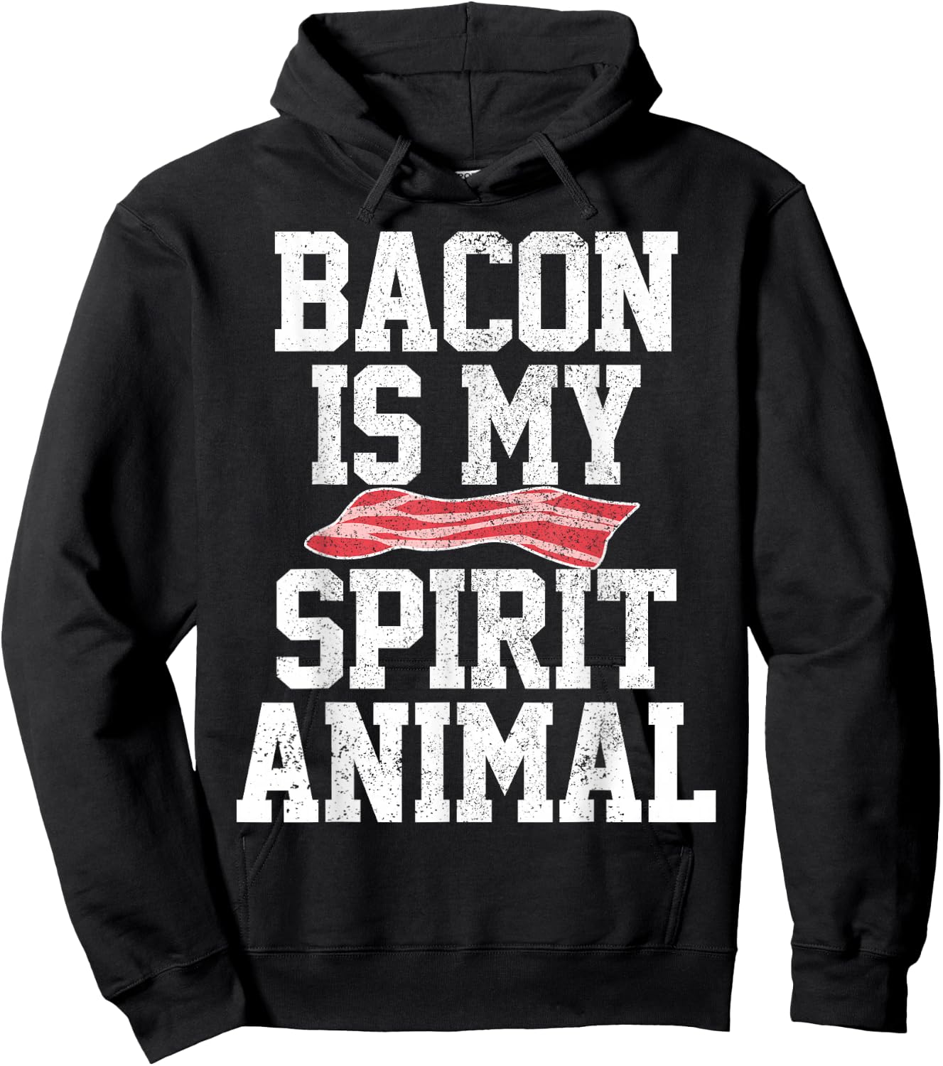 Bacon Funny Bacon Is My Spirit Animal Shirt Gift Hoodie - Hoodie | Black