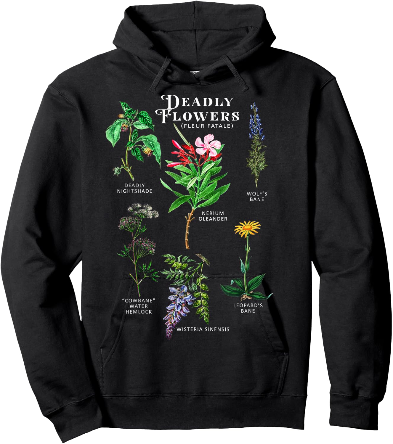 Toxic Flowers Fleur Fatale Plant Halloween Gift Hoodie - Hoodie | Black