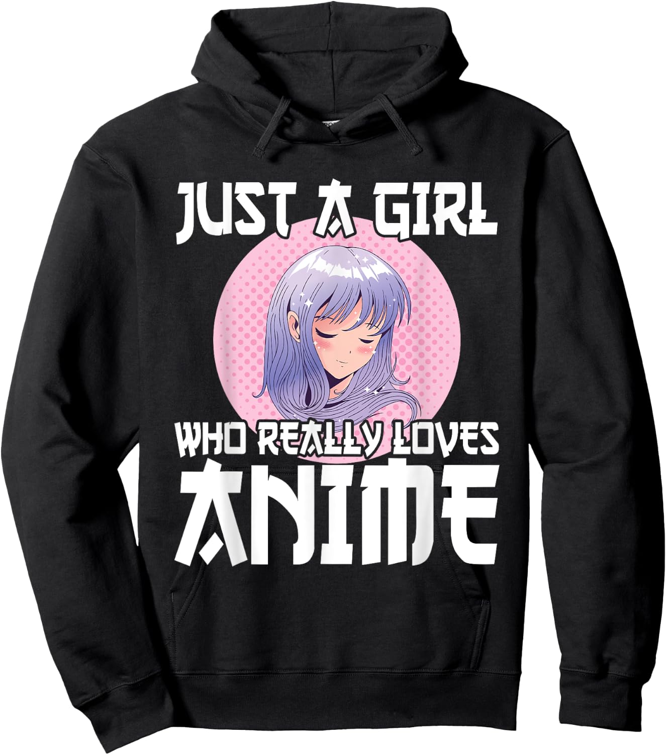 Anime Girl Merch Otaku Gift Just A Girl Who Loves Anime Hoodie - Hoodie | Black