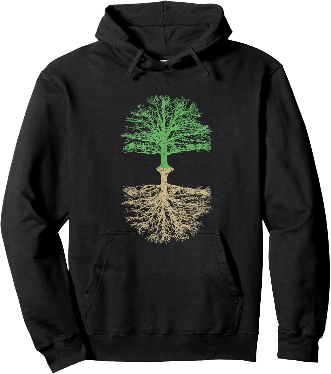 Trees and Roots Outdoor Camping Reflection Nature Hoodie - Hoodie | Black