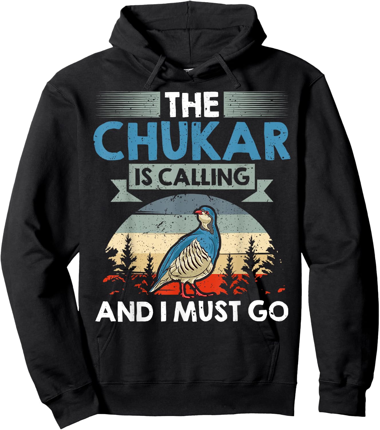 Chukar Hunting Flying Bird Animals Hunt Hoodie - Hoodie | Black