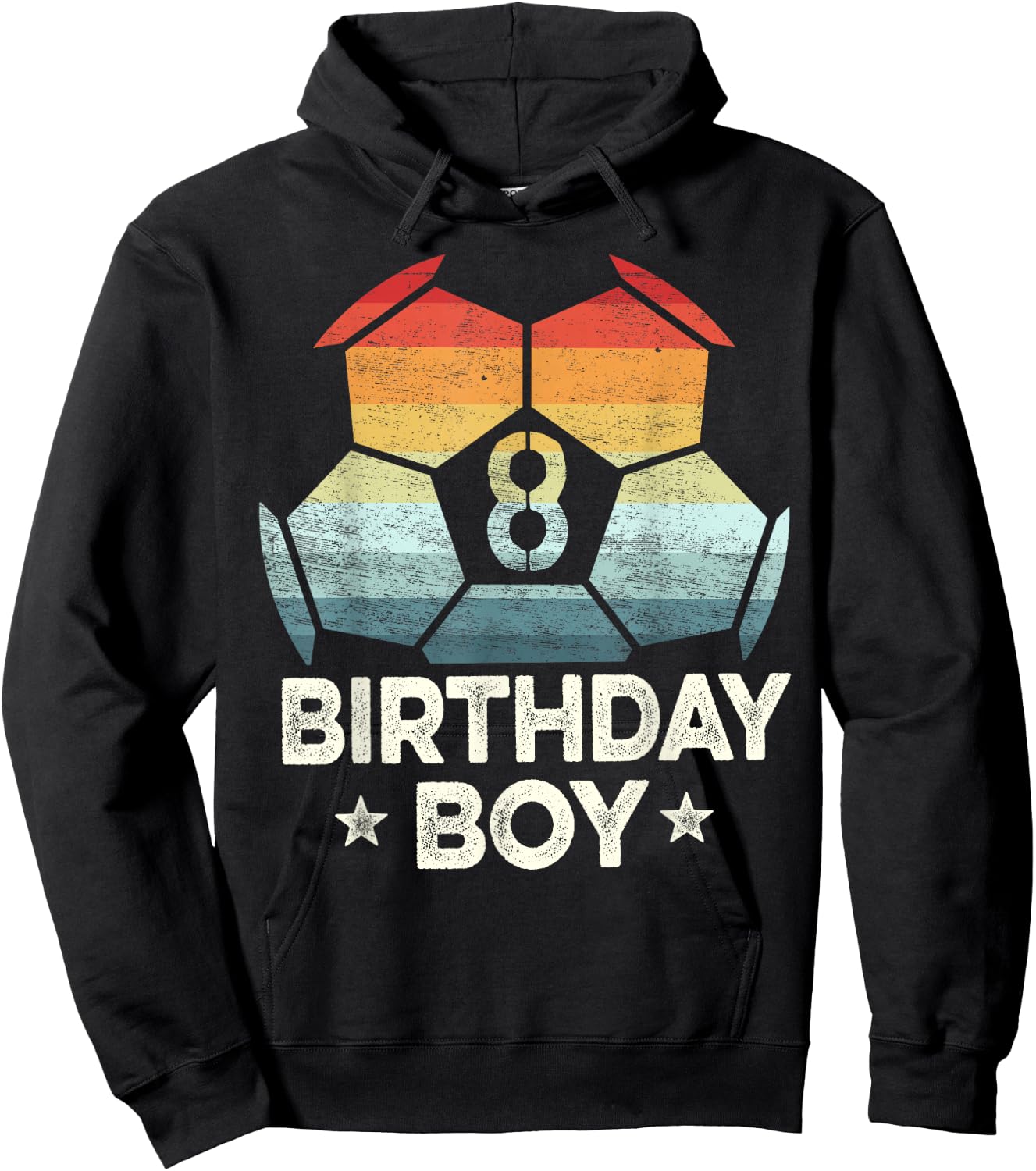 8 Year Old Soccer Player Gifts 8th Birthday Boy Eighth Bday Hoodie - Hoodie | Black