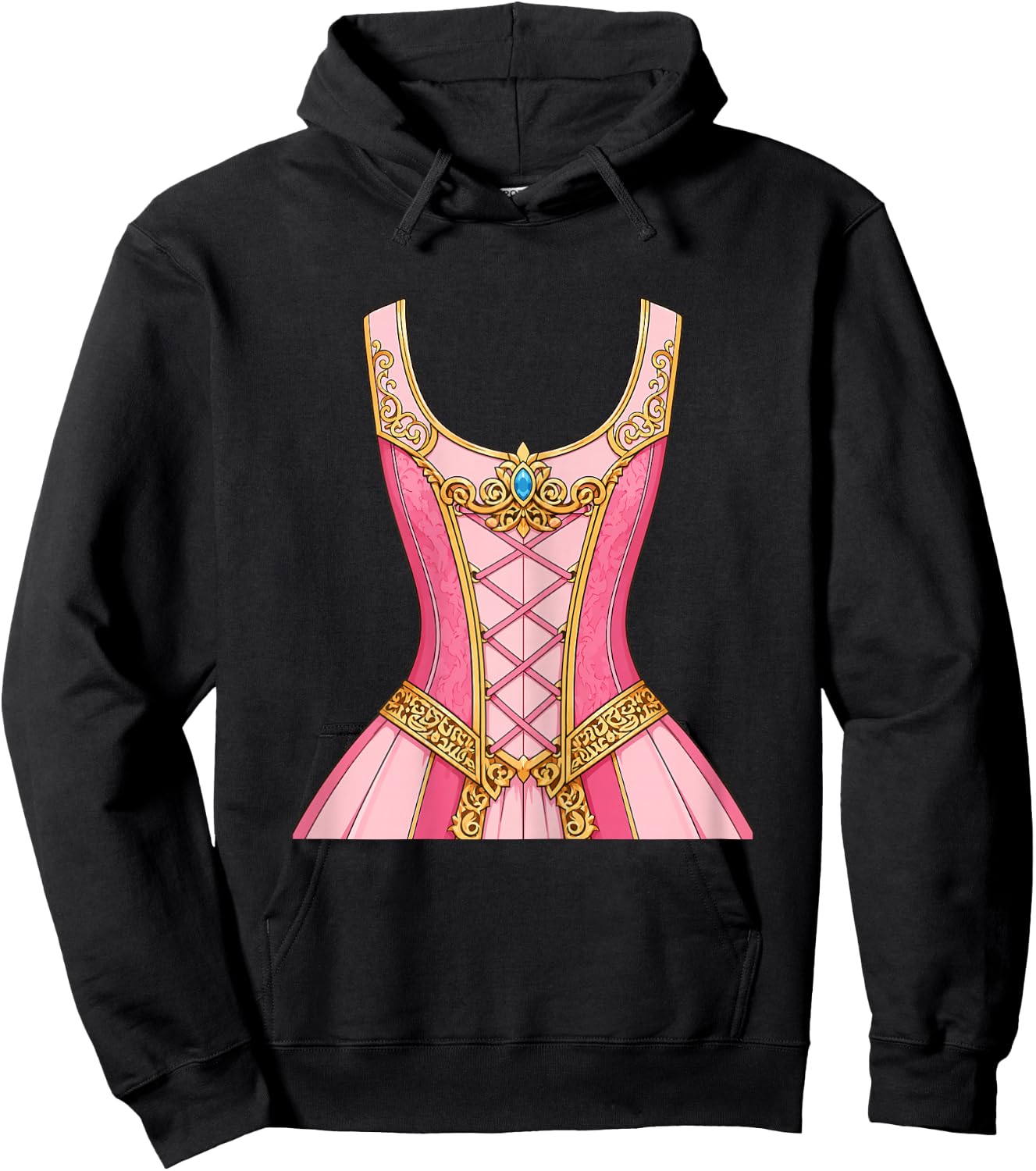 Halloween Women Girls Dress Princess Costume Hoodie - Hoodie | Black