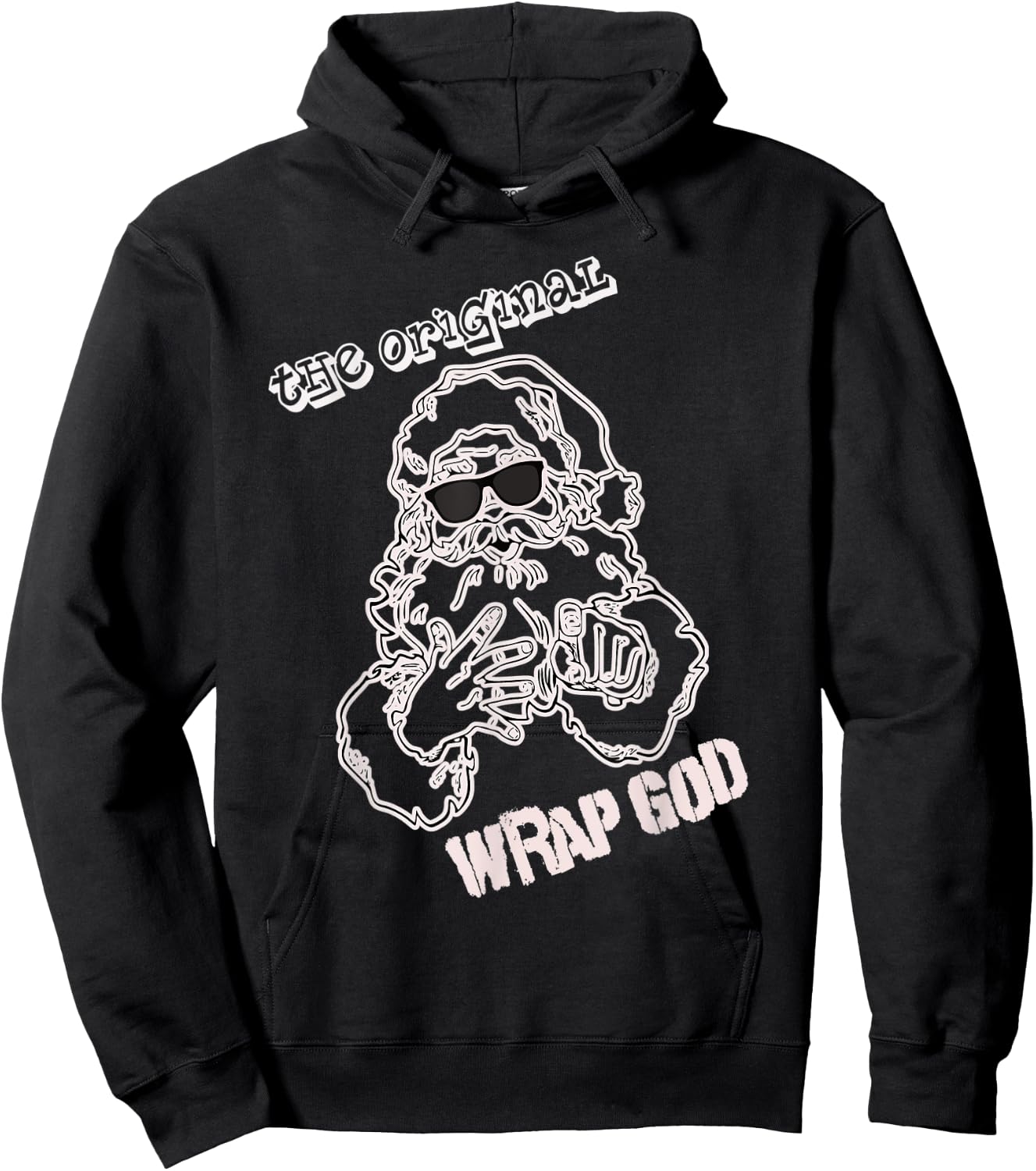 The Original Wrap God Santa Rapper funny Christmas Hoodie - Hoodie | Black