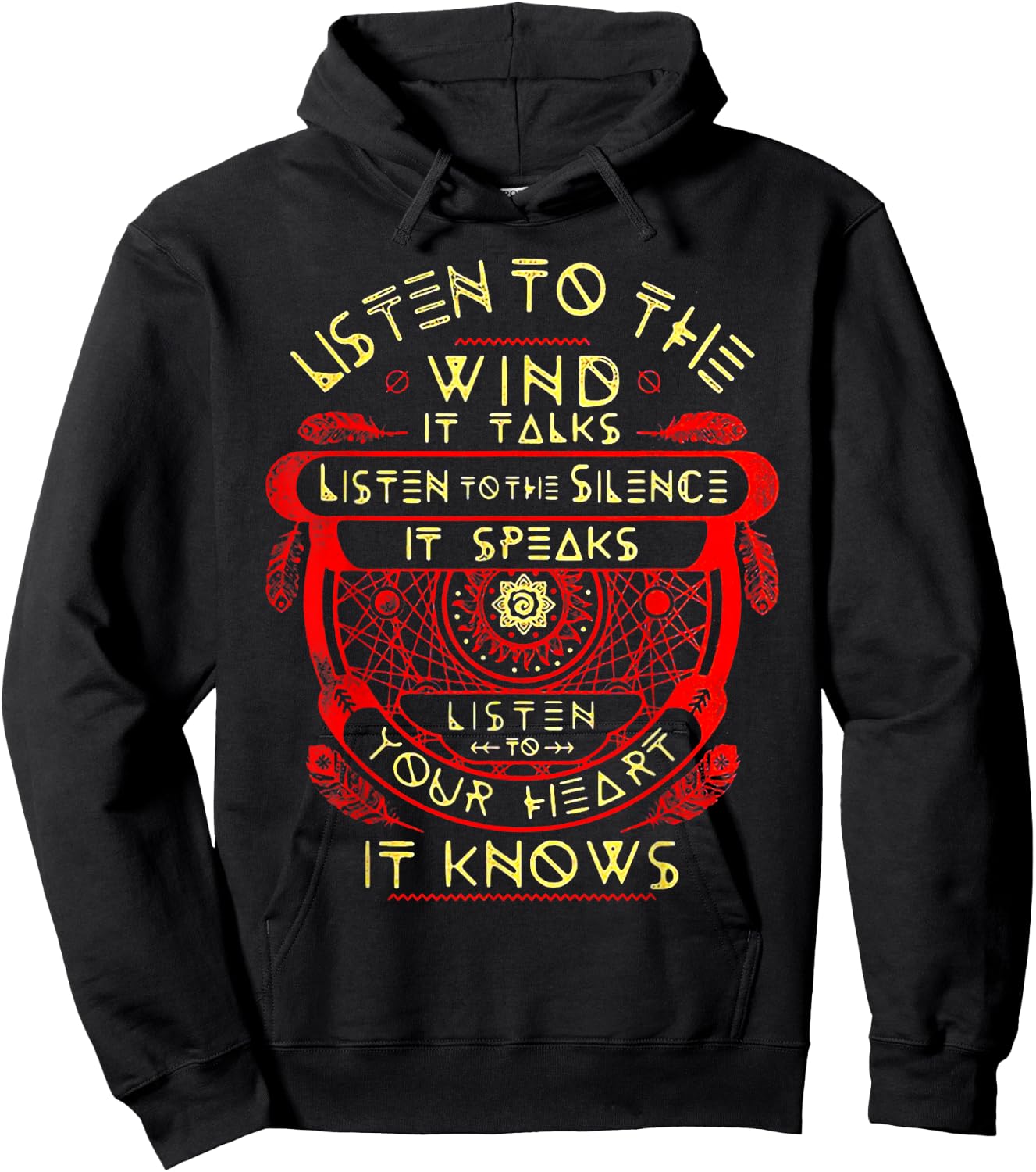 Listen To The Wind Hoodie - Hoodie | Black