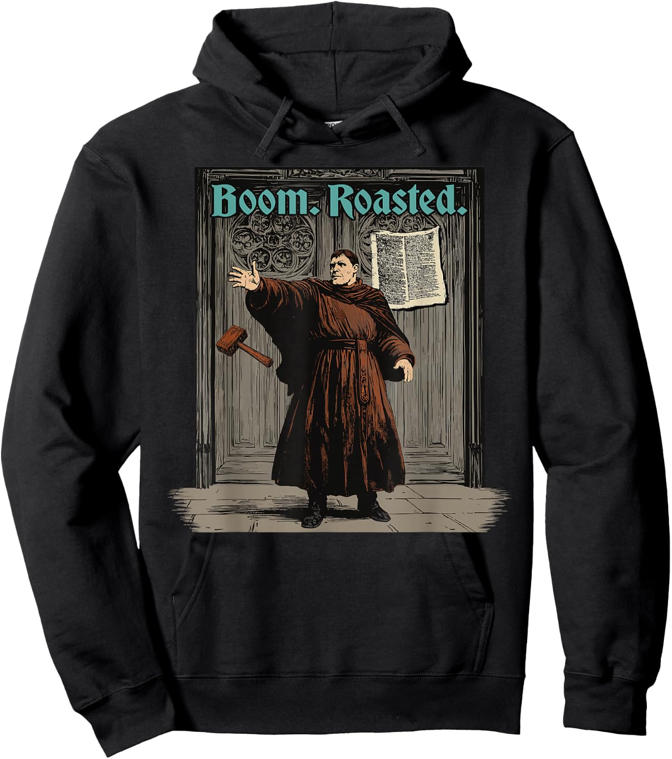 Funny Martin Luther Boom Reformation Day Reformed Christian Hoodie - Hoodie | Black
