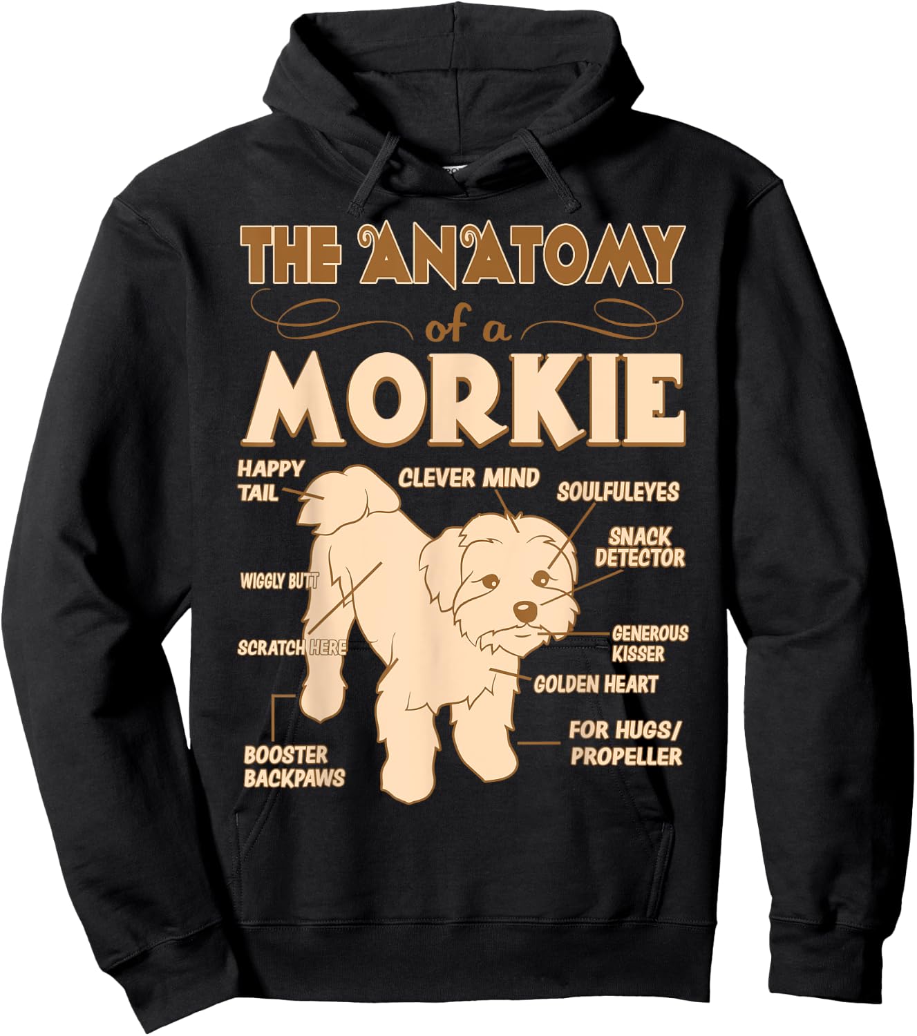 The Anatomy Of Morkie Pet Lovers Gift Hoodie - Hoodie | Black