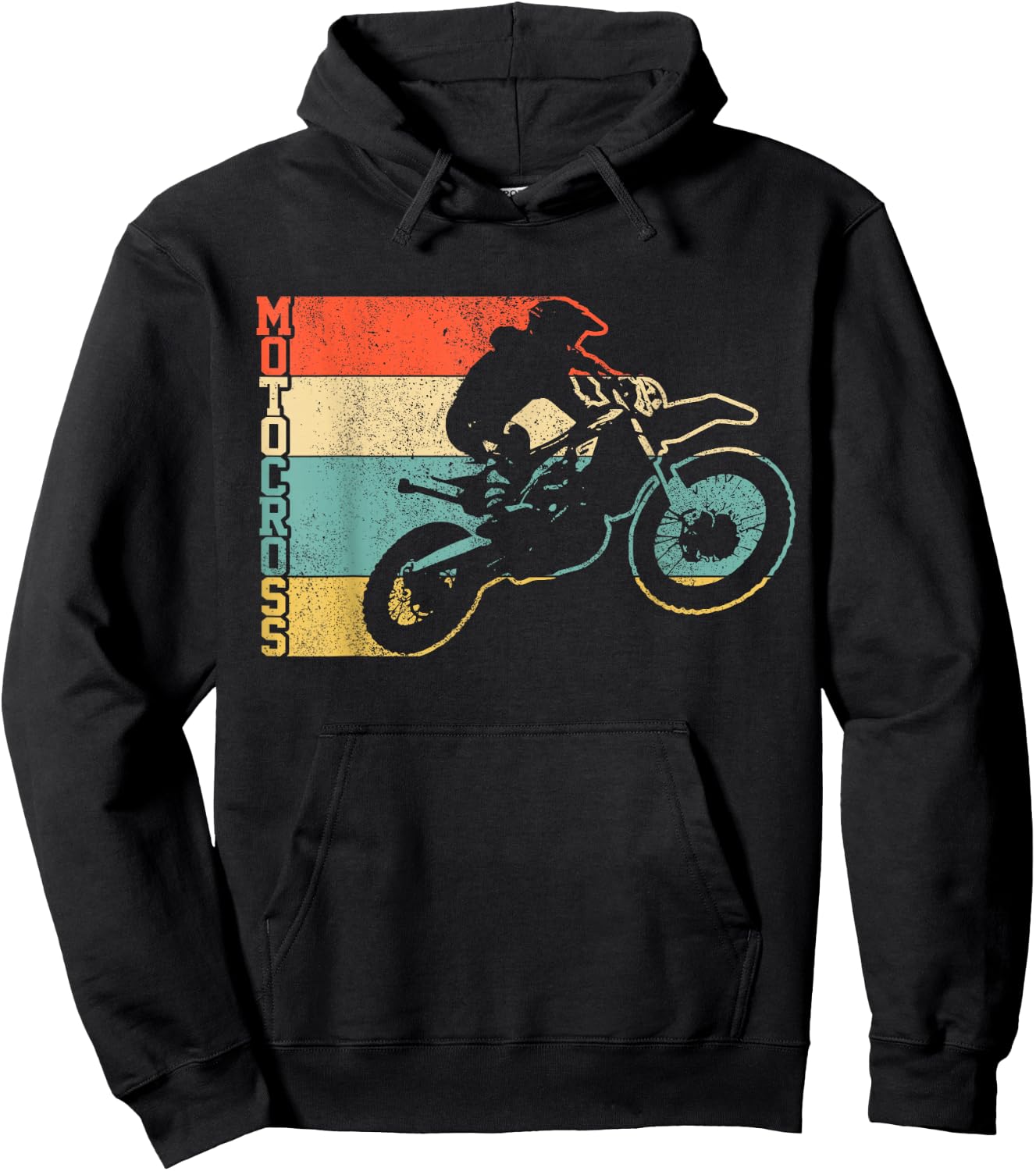 Motocross Vintage Enduro Dirt Bike Motorcycle MX Biker Hoodie - Hoodie | Black