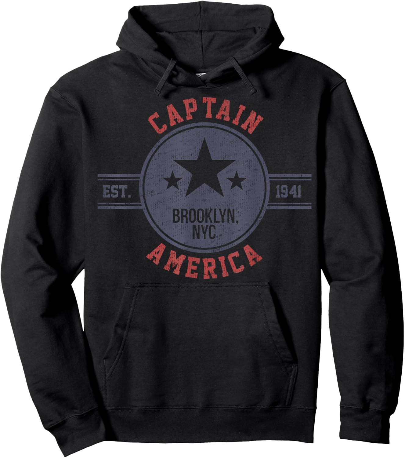 Marvel Captain America Vintage Est.1941 Star Badge Hoodie - Hoodie | Black
