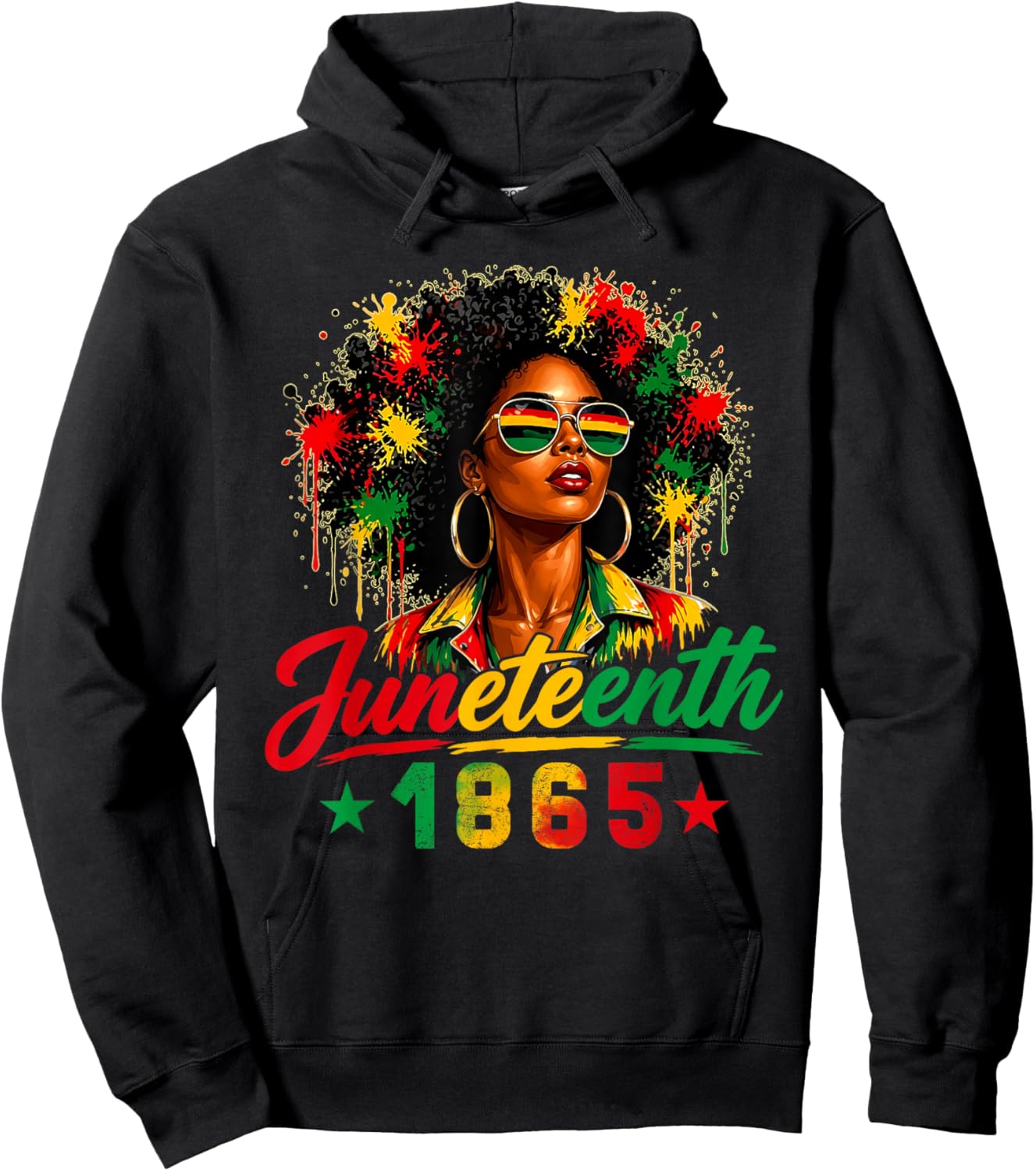 Juneteenth Celebrating Freedom African American Women 1865 Hoodie - Hoodie | Black