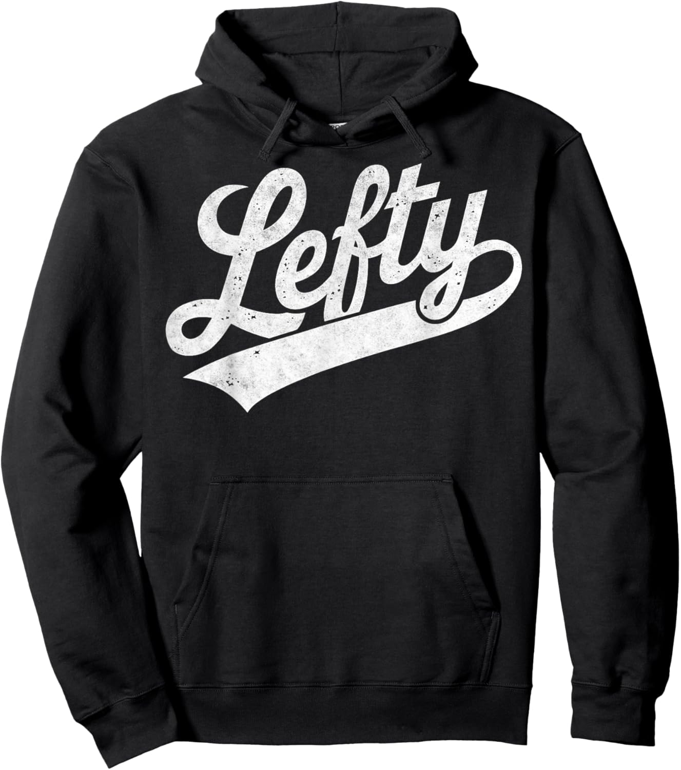Vintage Baseball Lefty Left Handed Baseball Player Hoodie - Hoodie | Black