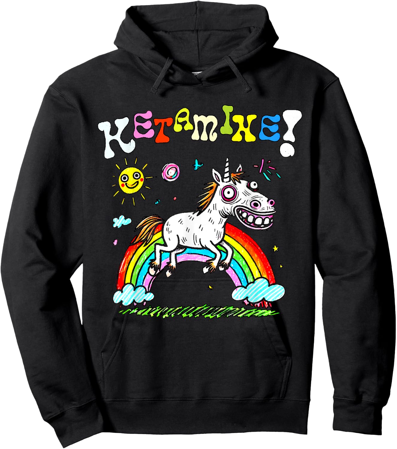 Against Humanity Adult Ketamine Horse Funny Black Small Hoodie - Hoodie | Black