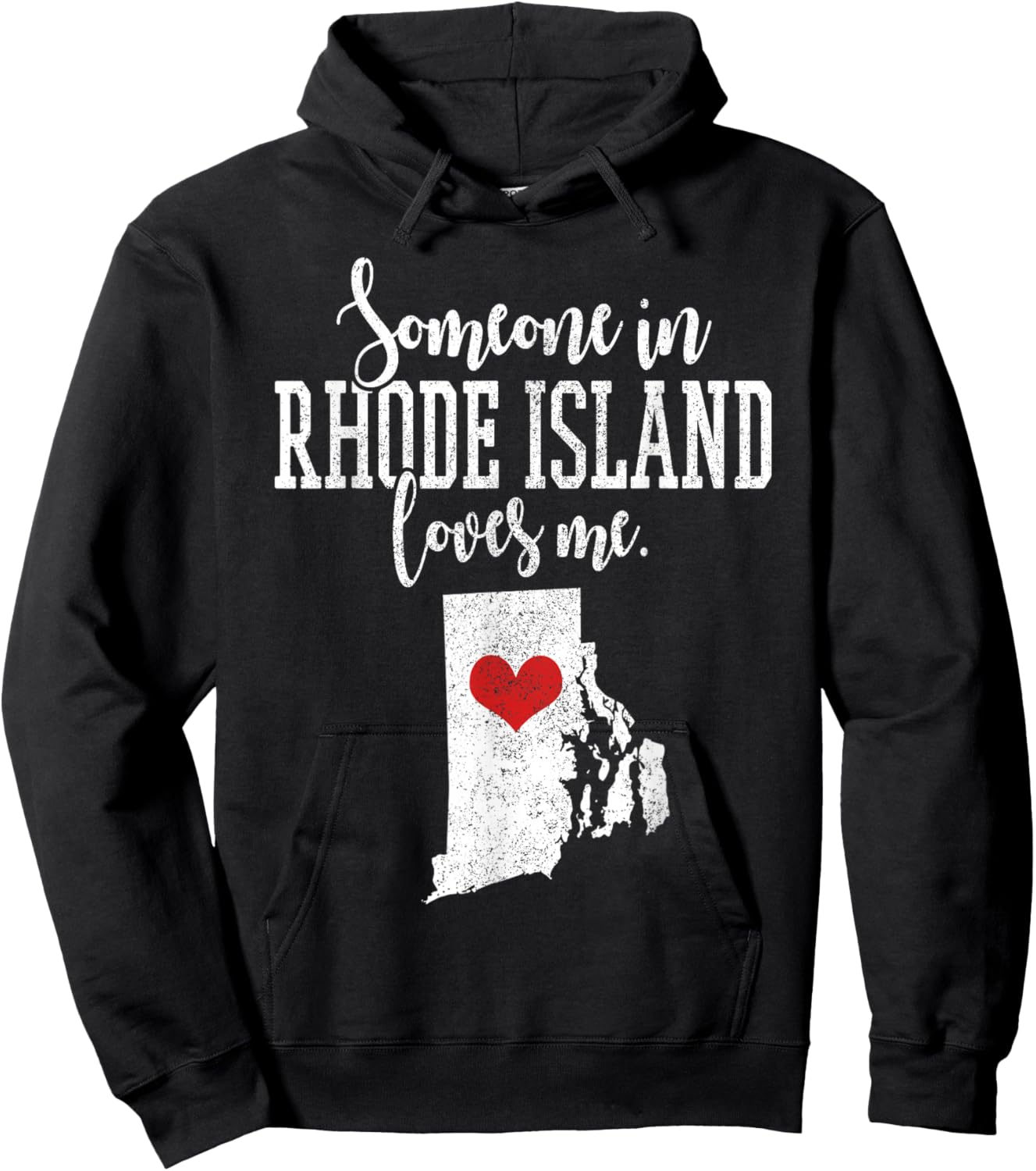 Someone in Rhode Island Loves Me RI Pride Hoodie - Hoodie | Black