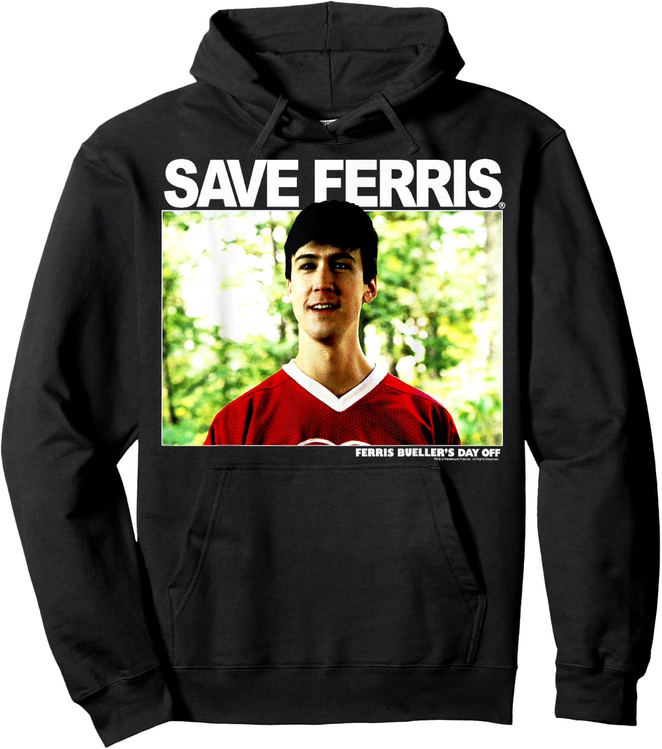 Ferris Bueller's Day Off Cameron Save Ferris Photoreal Hoodie - Hoodie | Black