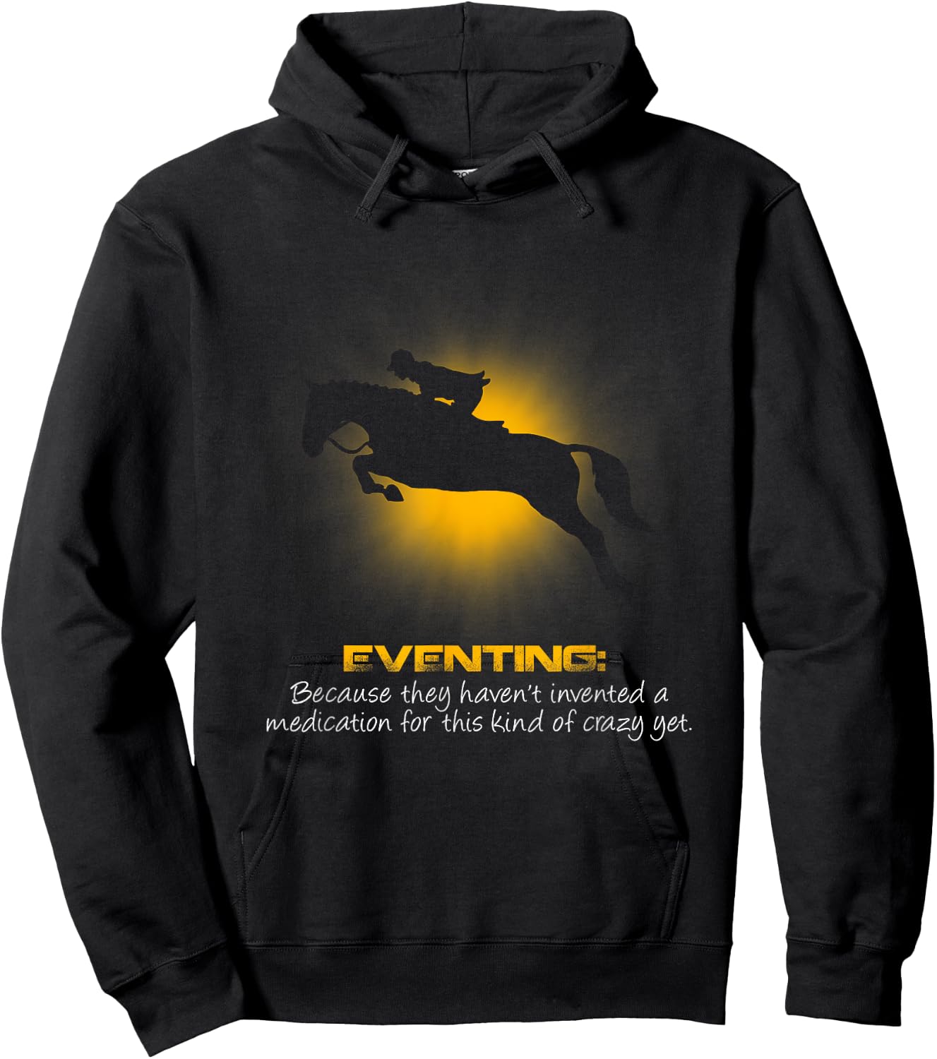 Funny Eventing Equestrian Horse Hoodie - Hoodie | Black