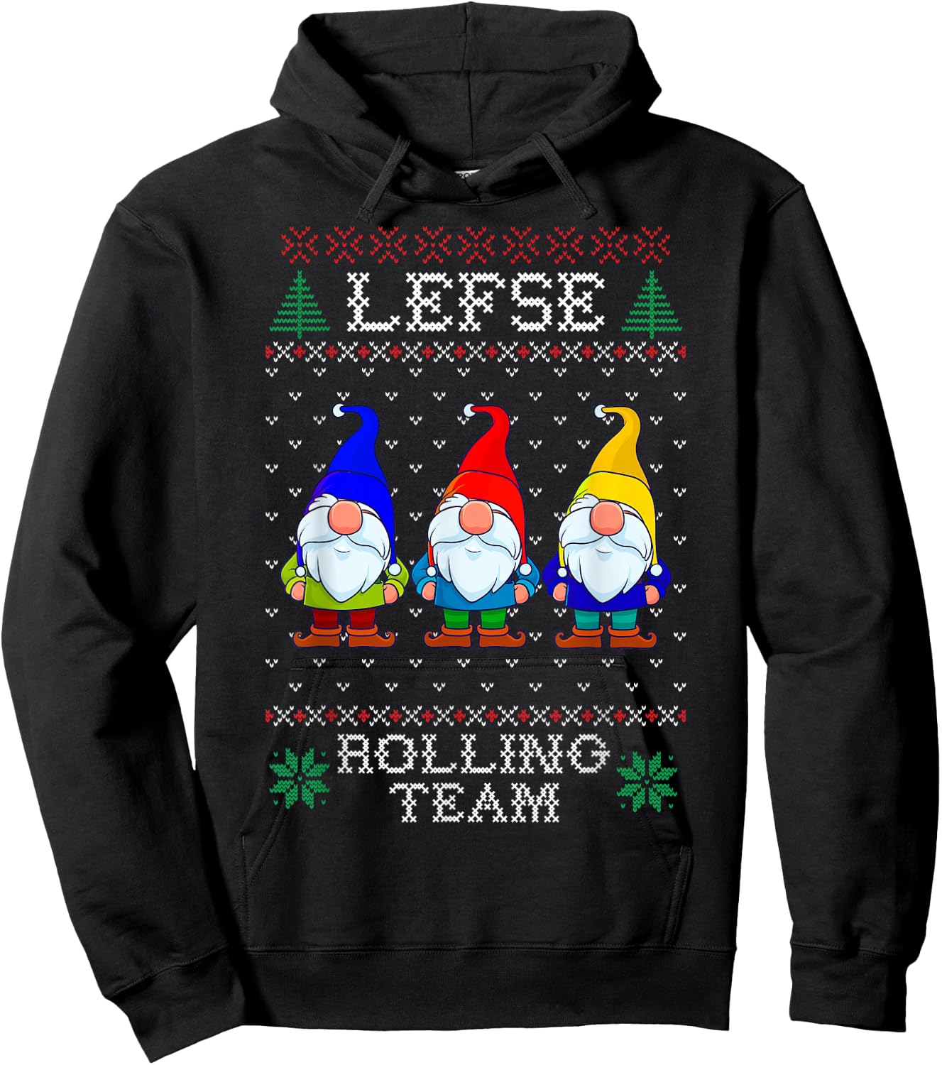 Lefse Rolling Team, Christmas Baking Tomte Gnome Xmas Women Hoodie - Hoodie | Black